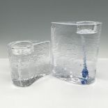 2pc Kosta Boda Art Glass Candle Holders