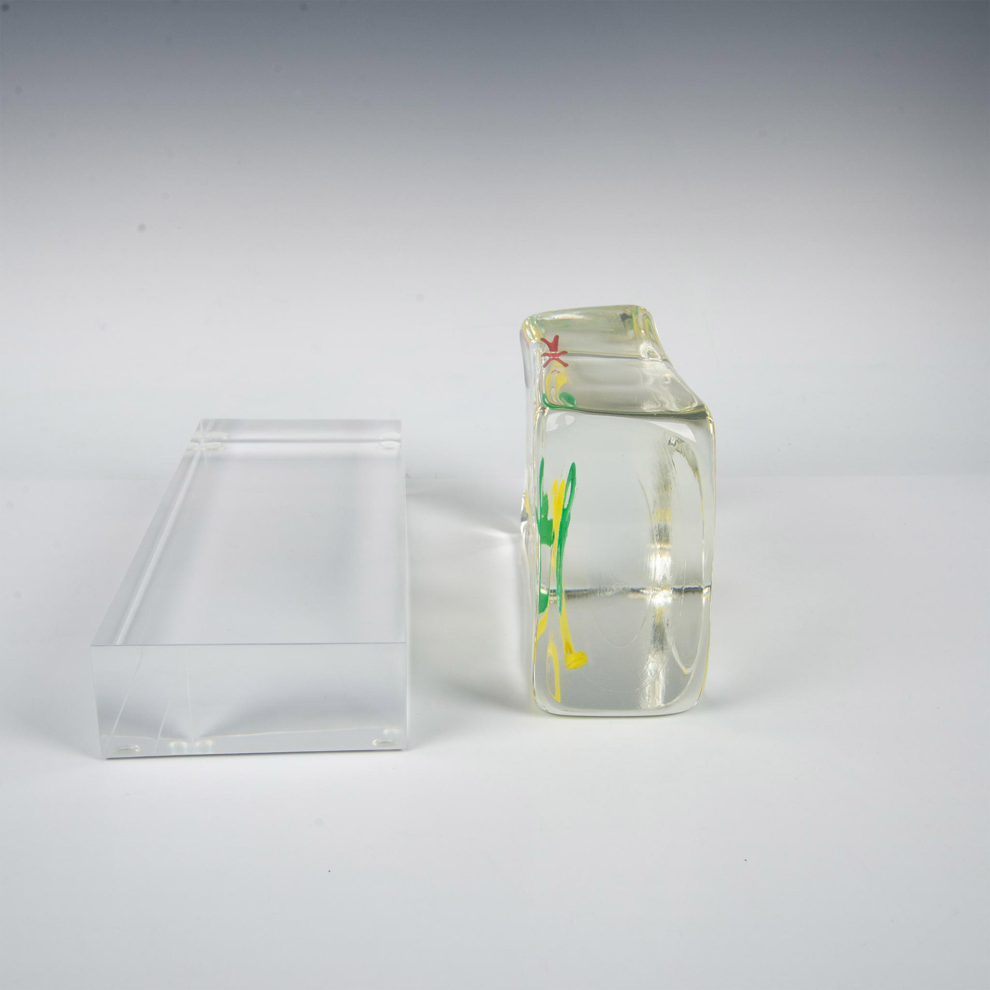 Murano Riccardo Licata Glass Sculpture, Brick - Image 5 of 8