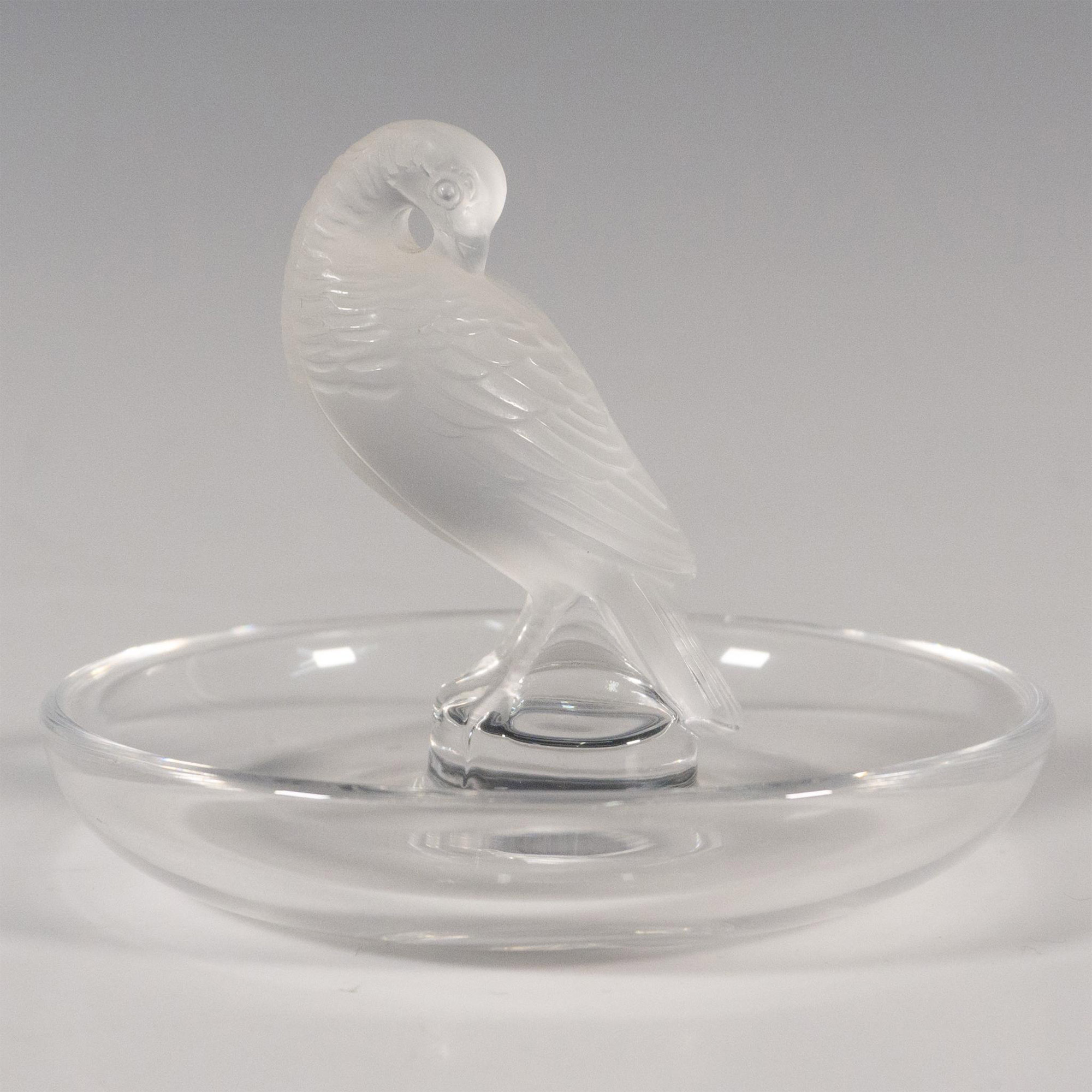 Lalique Crystal Ring Tray, Tourterelle