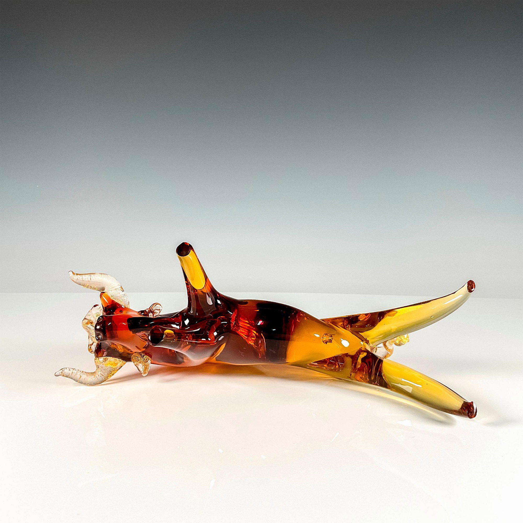 Salviati Murano Art Glass Bull Sculpture - Image 4 of 4