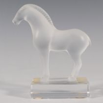 Lalique Crystal Figurine, Tang Horse