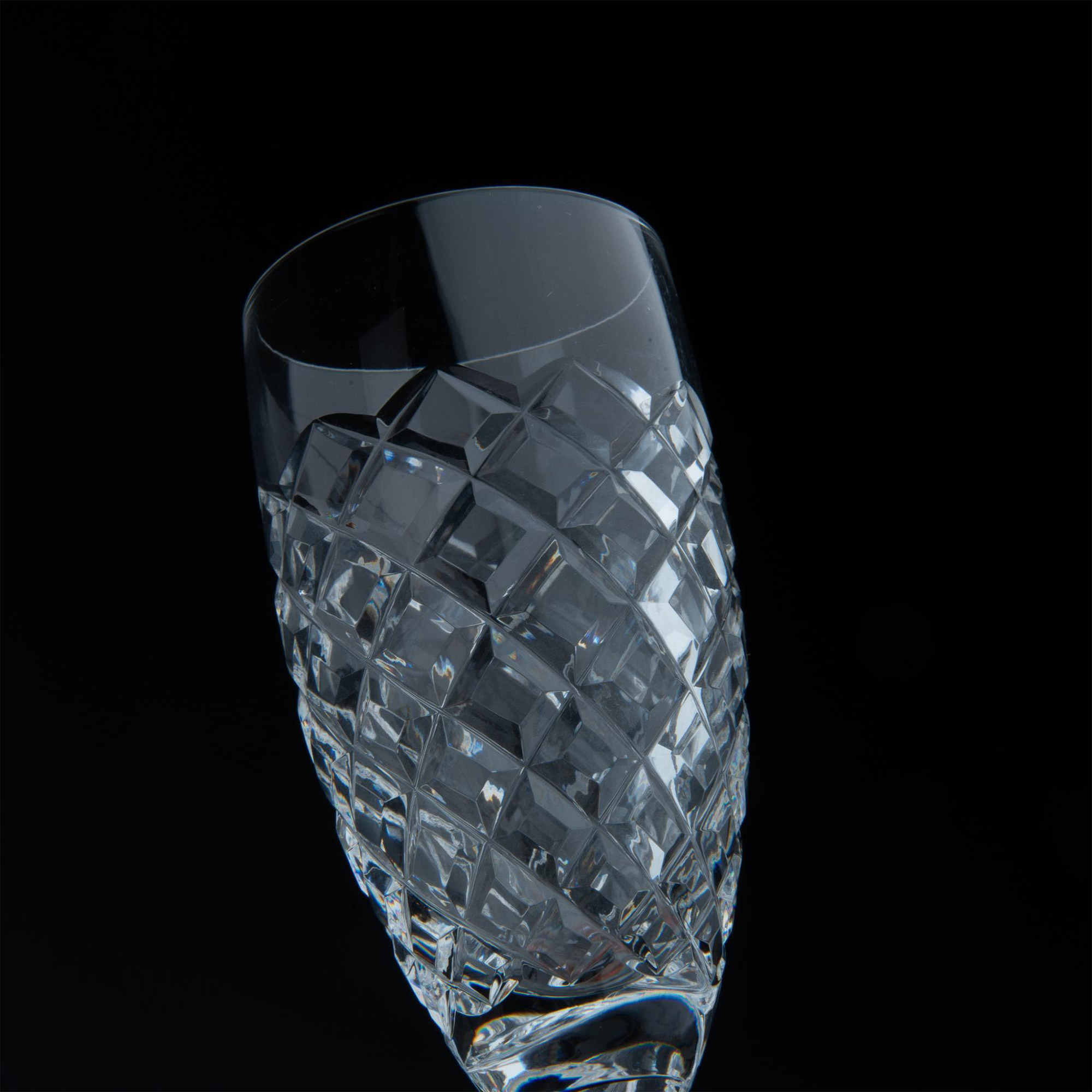 7pc Waterford Crystal Champagne Flutes, Comeragh - Image 3 of 7