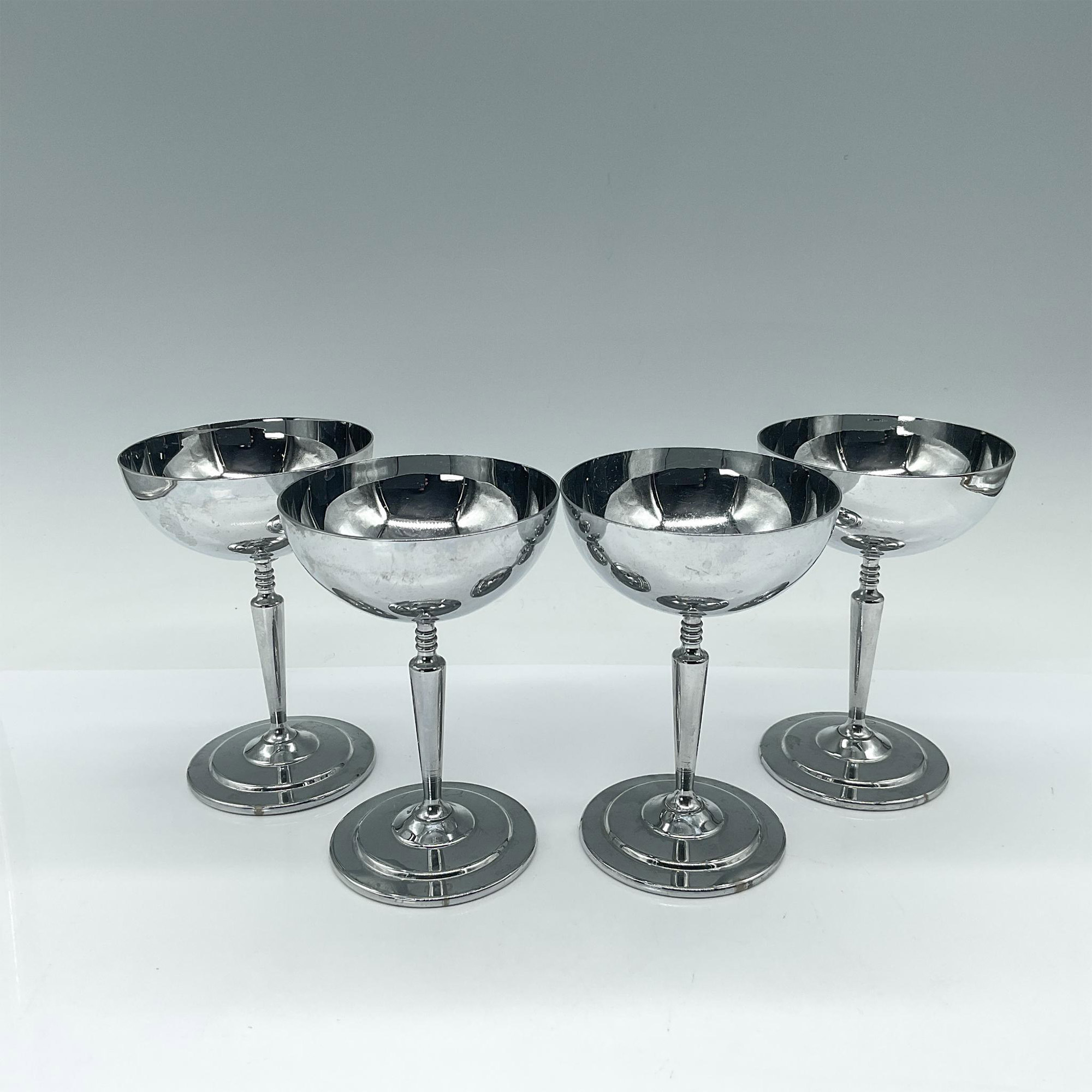 4pc Stainless Steel Standing Dessert Cups/Coupe Glass - Bild 2 aus 3