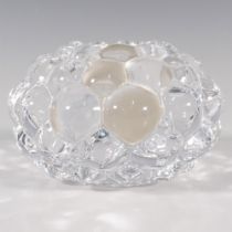 Orrefors by Anne Nilsson Crystal Candle Holder, Raspberry