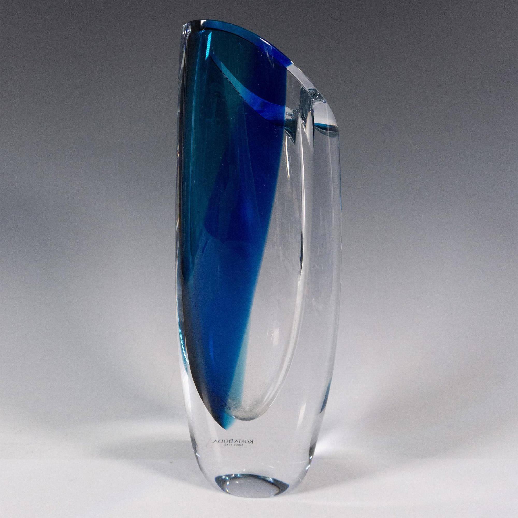 Kosta Boda by Goran Warff Blue Vase, Seaside - Image 2 of 4