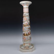 Capodimonte Porcelain Large Pedestal