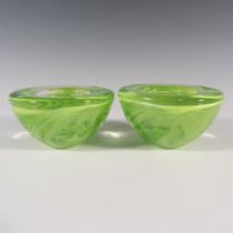 Pair of Kosta Boda by Anna Ehrner Candle Holders, Atoll