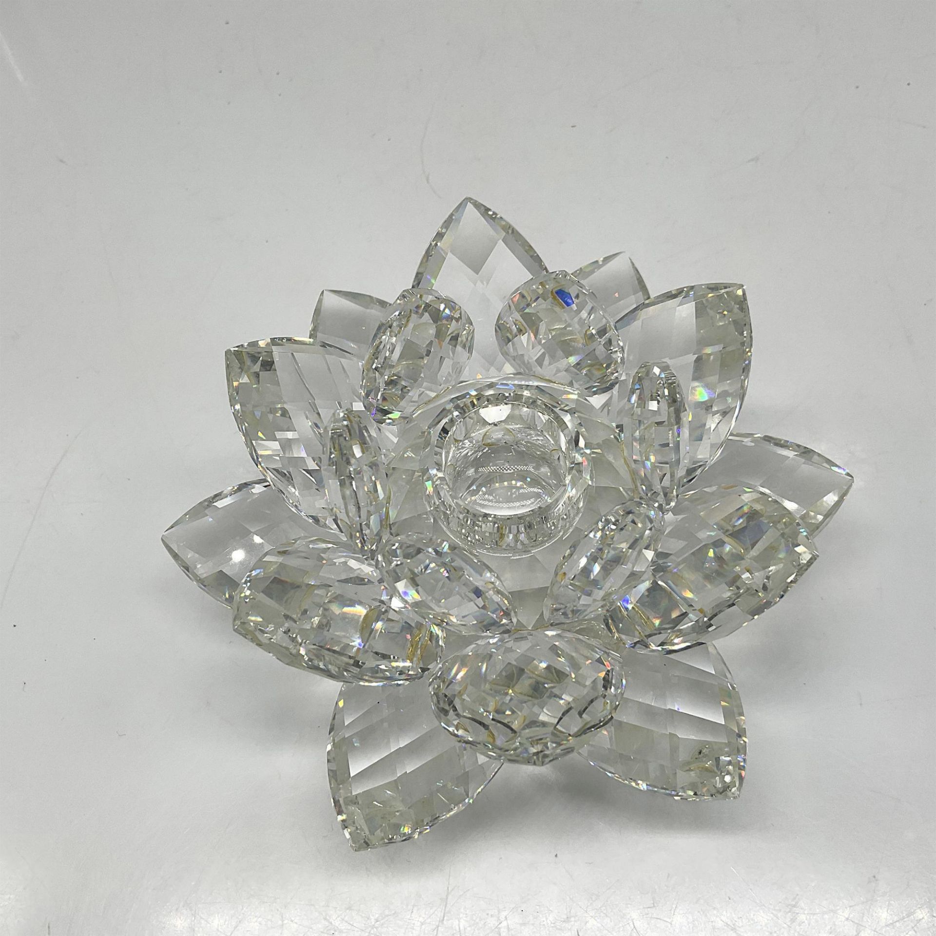 Swarovski Silver Crystal Candleholder, Large Water Lily - Image 2 of 4
