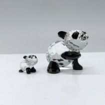 2pc Swarovski Crystal Figurines, Pandas 181080 and 181081