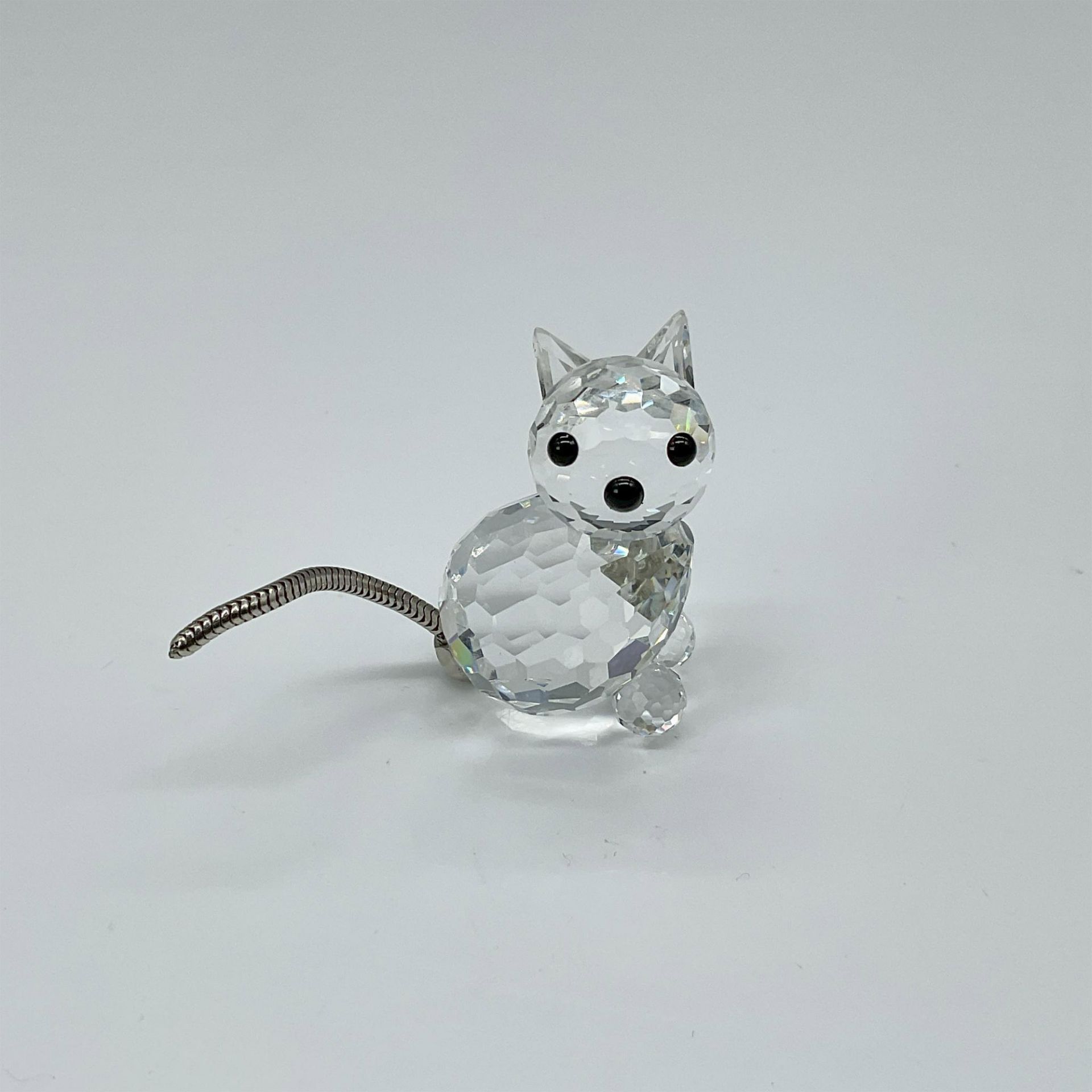 Swarovski Silver Crystal Figurine, Mini Cat