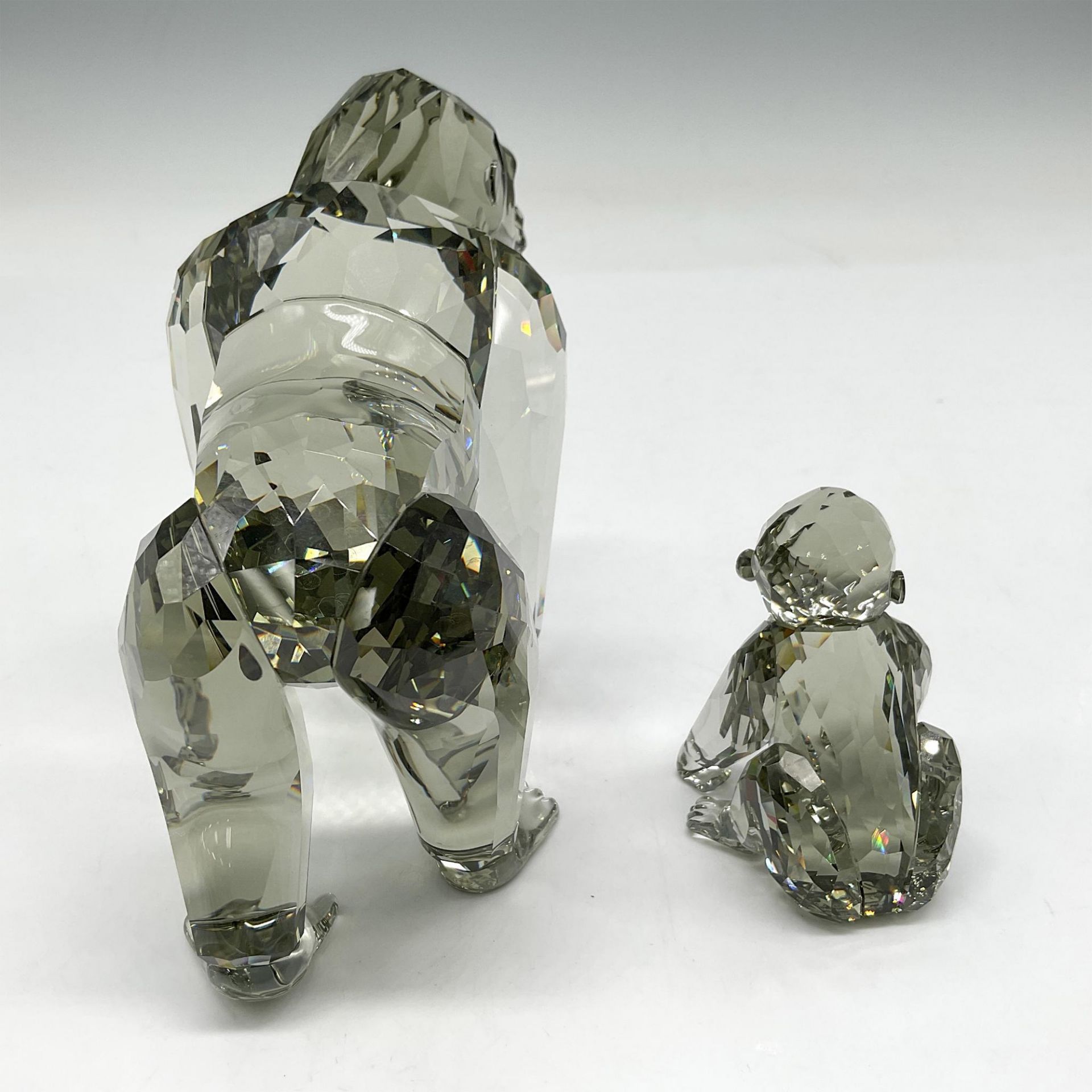 Swarovski Silver Crystal Society Figurine, Gorillas - Image 2 of 4