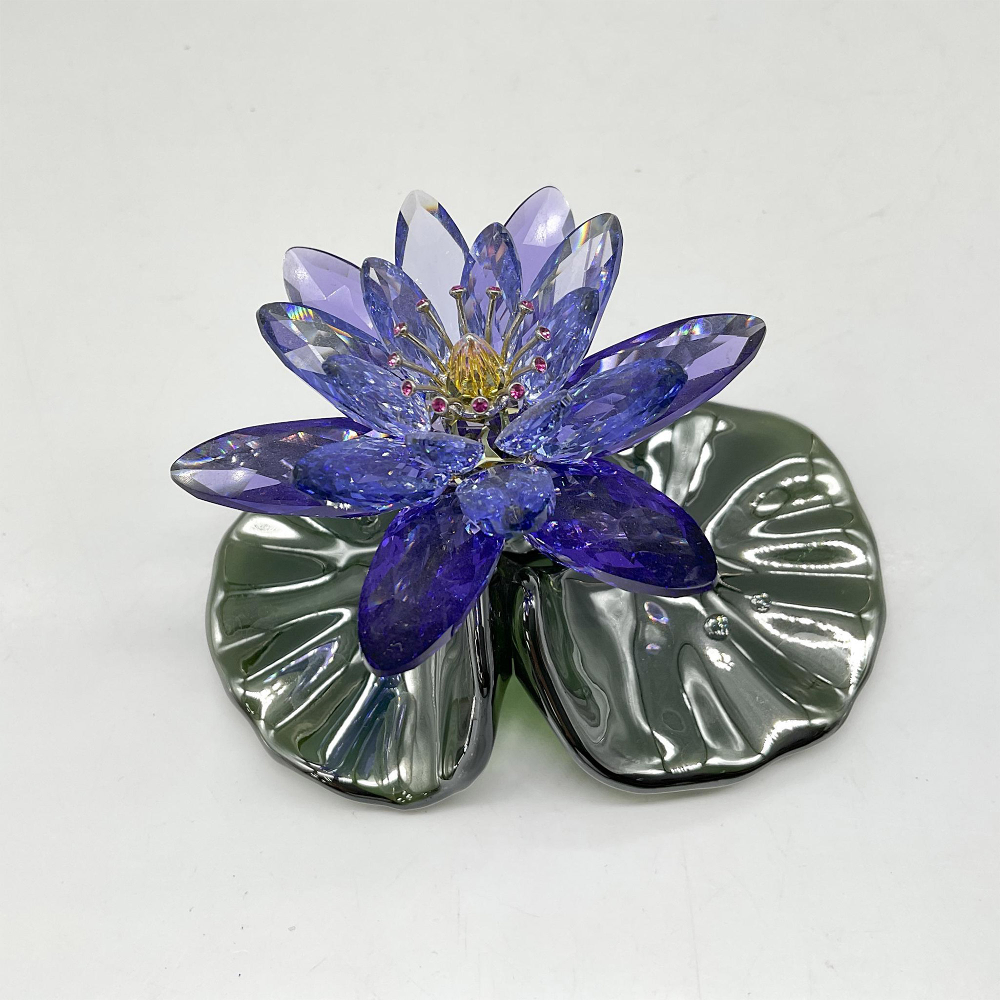 Swarovski Silver Crystal Figurine, Waterlily Blue Violet - Image 2 of 4