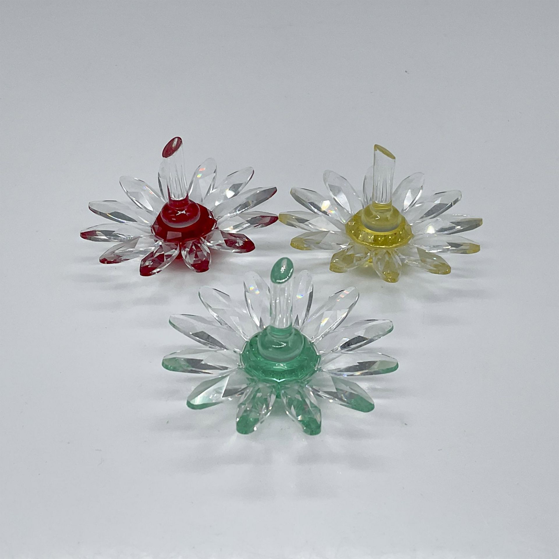 3pc Swarovski Crystal Figurines, Complete Set Marguerites - Bild 3 aus 4