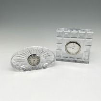 2pc Waterford Crystal Table-Desk Clocks
