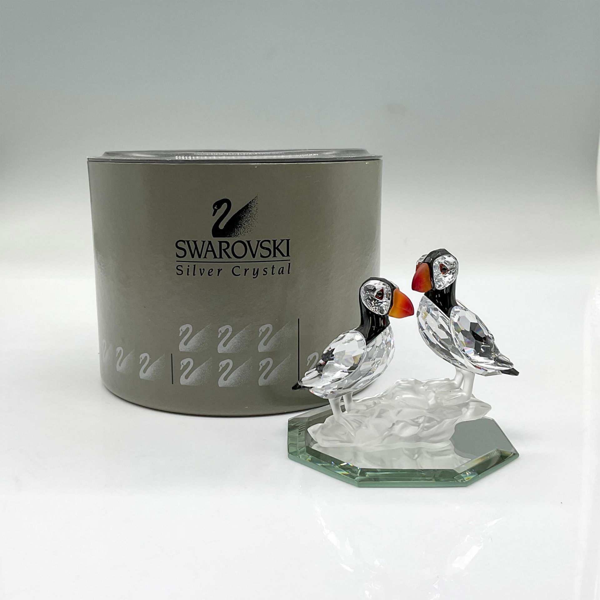 Swarovski Silver Crystal Figurine, Puffin Birds - Bild 4 aus 4