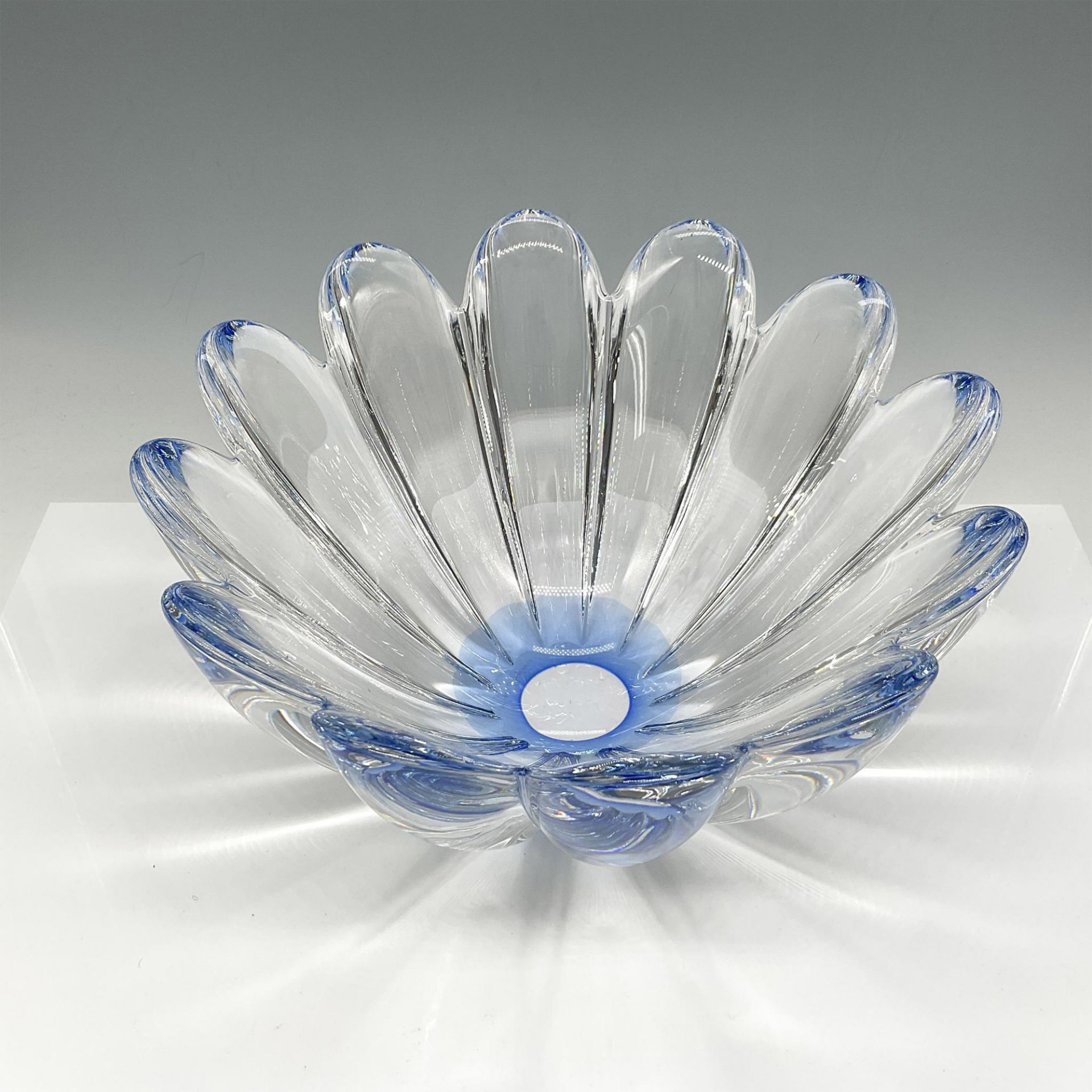 Orrefors Cobalt Crystal Mayflower Bowl - Image 2 of 3