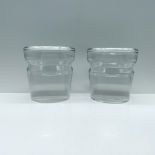 2pc Steuben Style Art Glass Candleholders