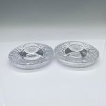 Pair of Orrefors Crystal Candleholders, Discus