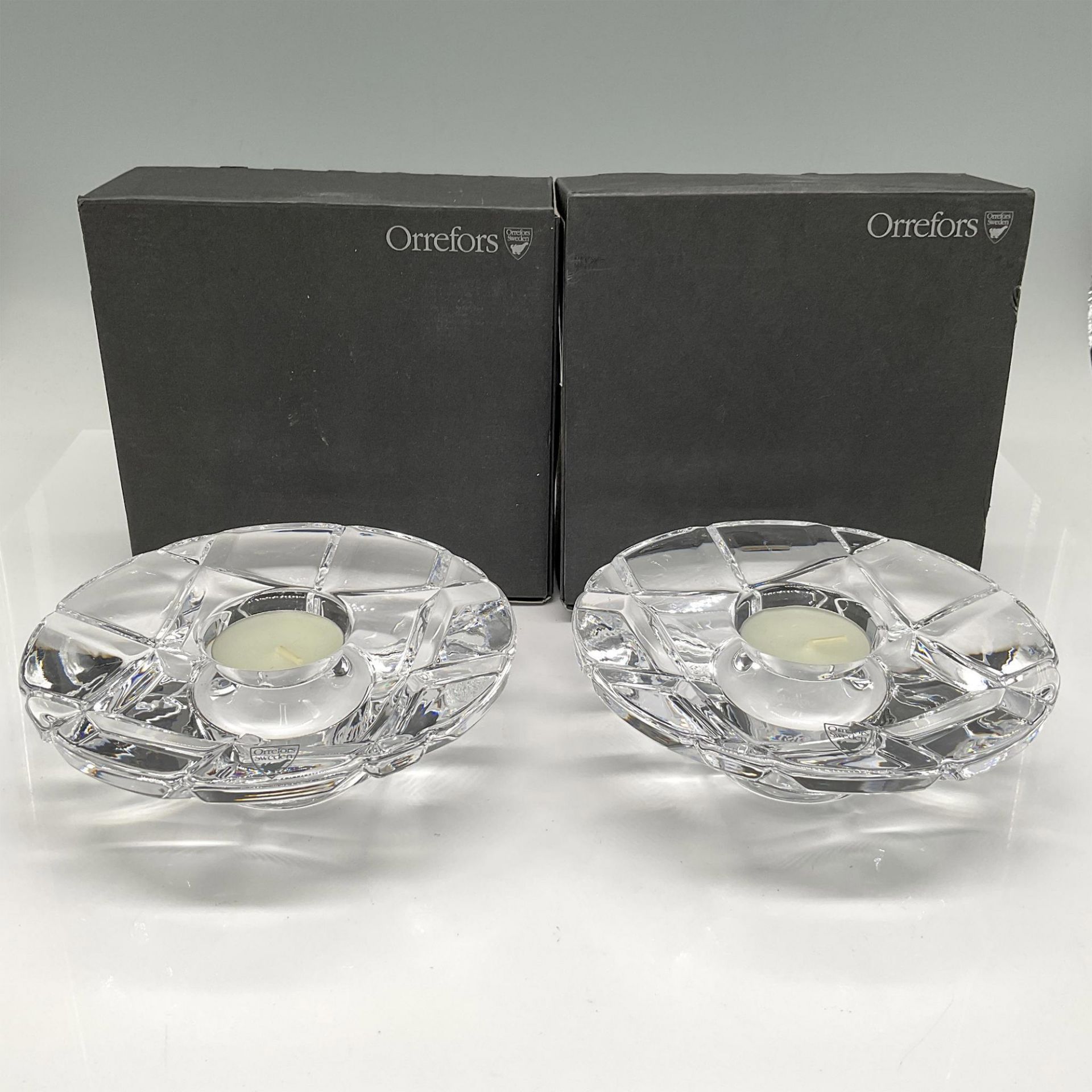 Pair of Orrefors Crystal Madison Votives - Image 4 of 4