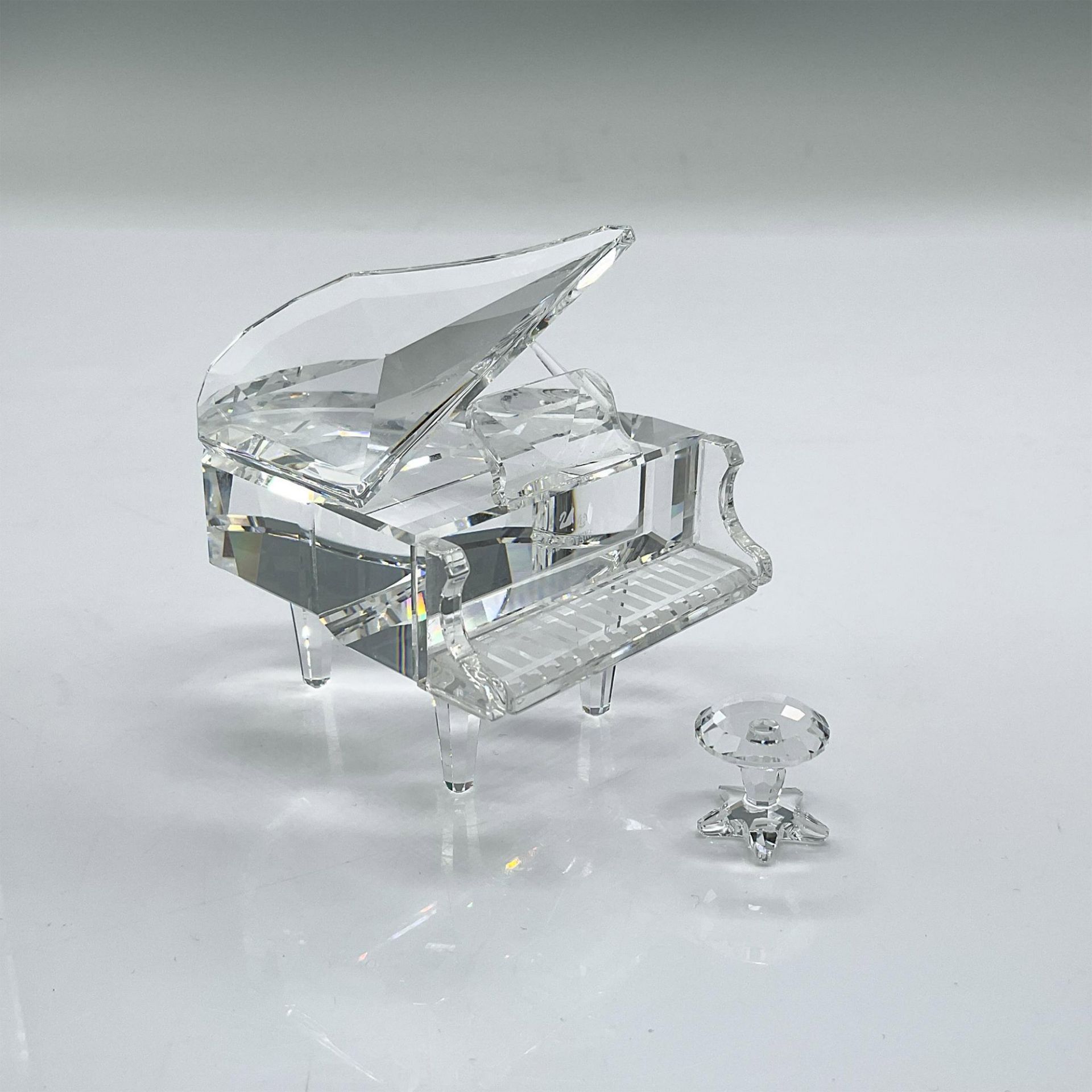 Swarovski Crystal Figurine, Grand Piano with Stool