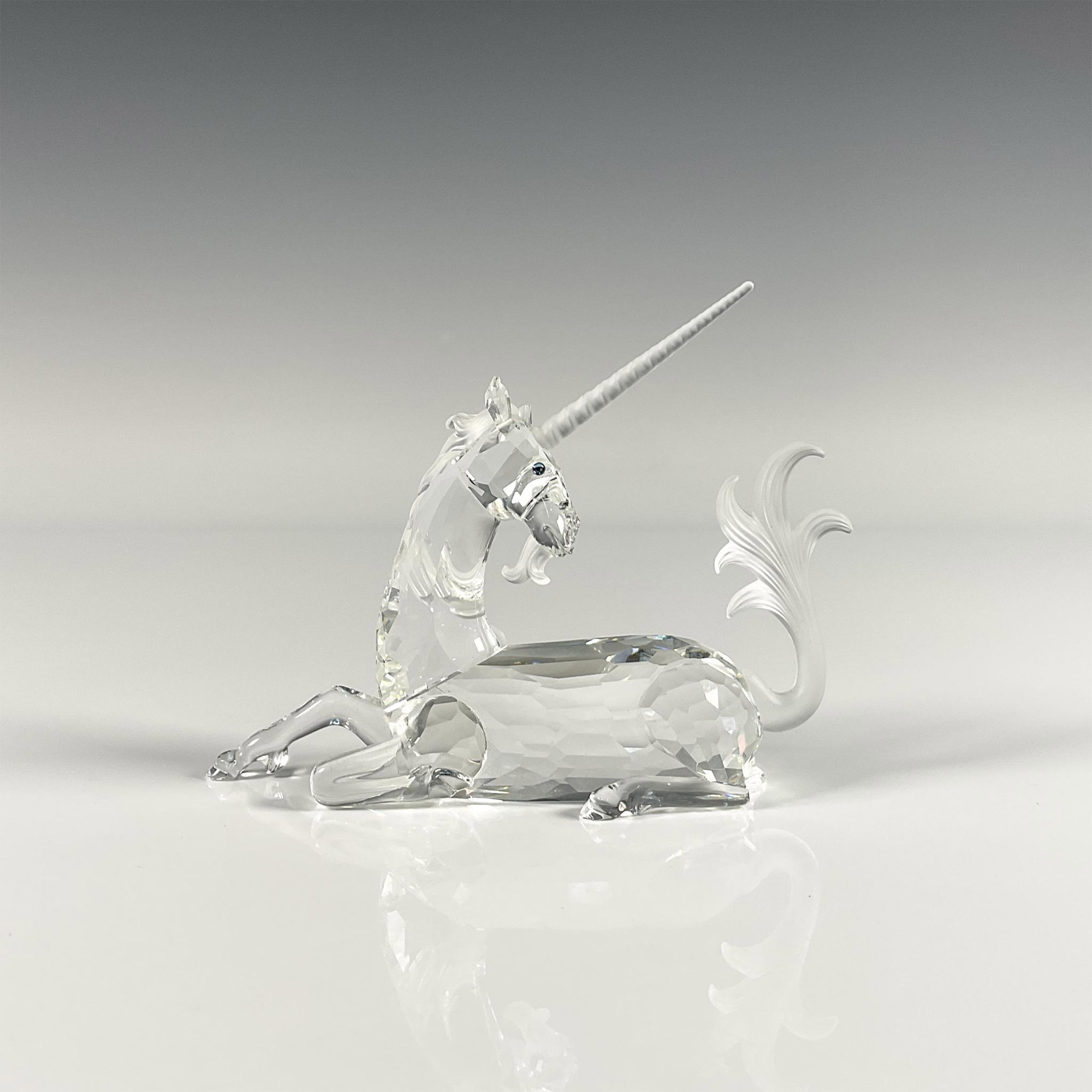 2pc Swarovski Silver Crystal Figurine, Unicorn