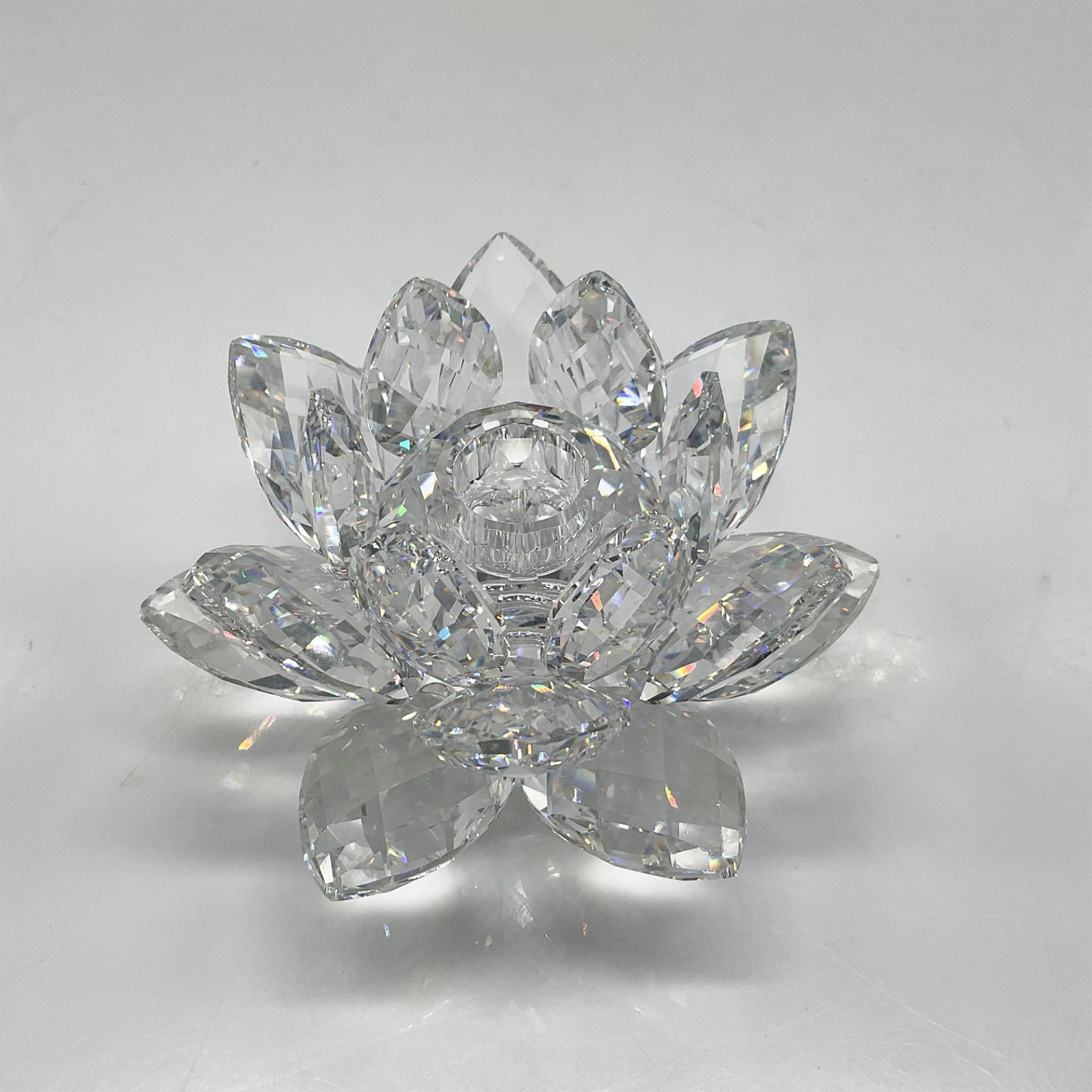 Swarovski Silver Crystal Candleholder, Medium Waterlily - Bild 2 aus 4