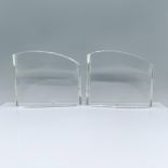 2pc Orrefors Crystal Sculptures