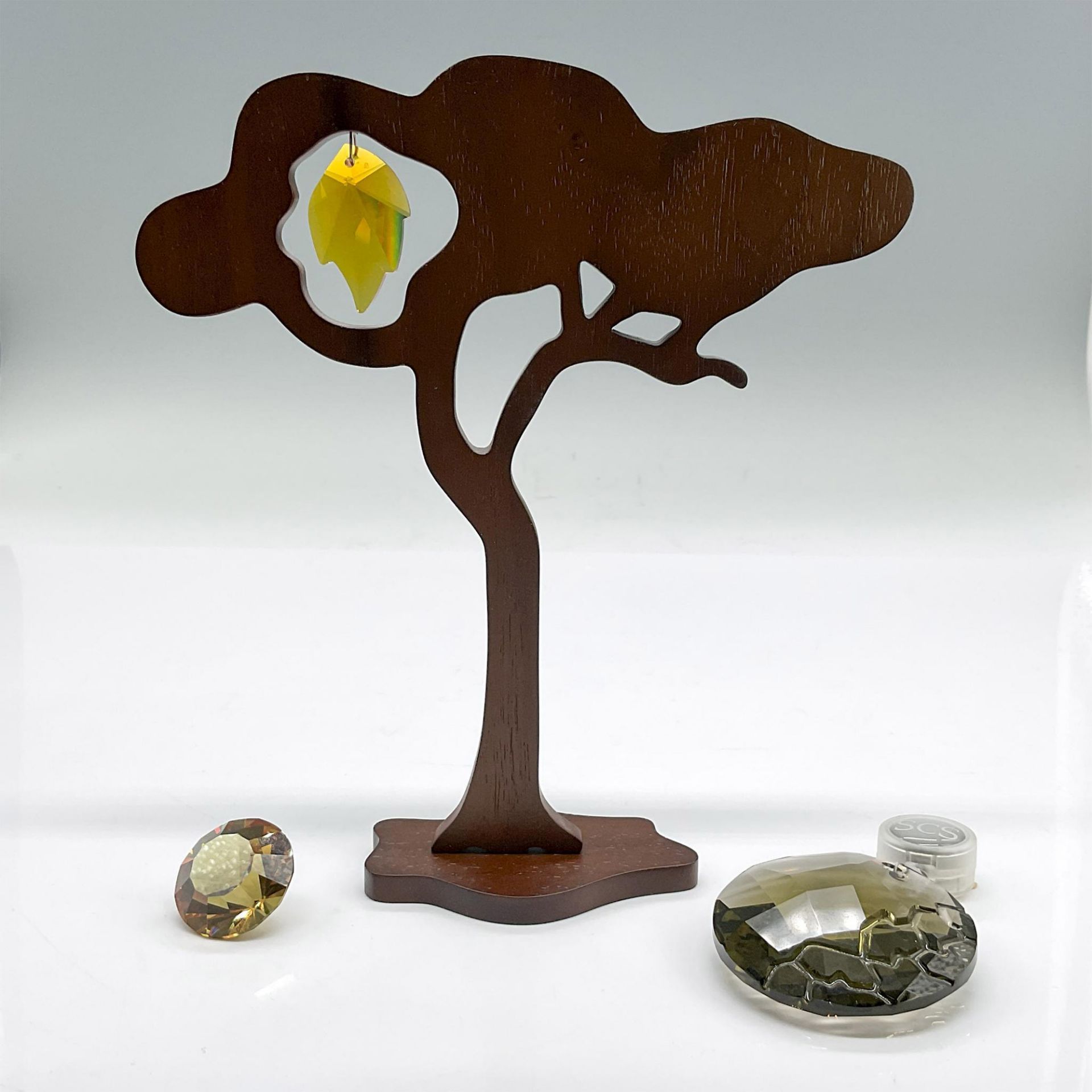 3pc Swarovski Crystal Tree, Suncatcher, Olive Crystal