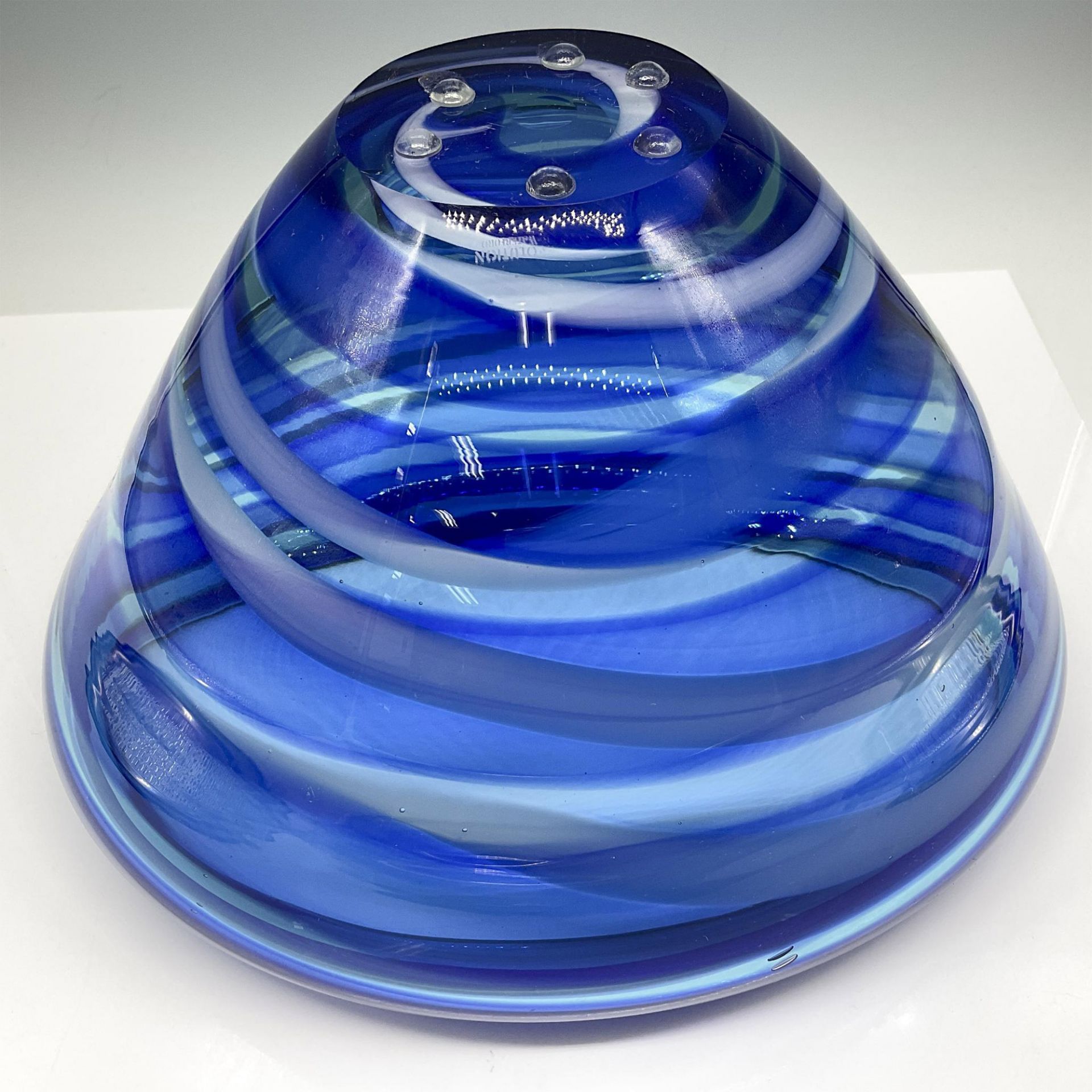 Evolutions by Waterford Crystal Spiral Blue Bowl - Image 3 of 3