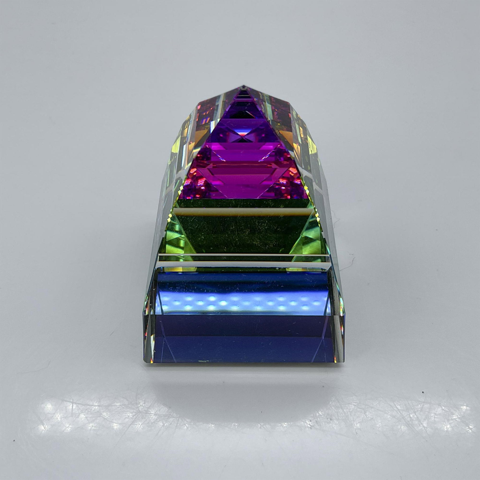 Swarovski Silver Crystal Paperweight, Pyramid Rainbow - Image 2 of 4