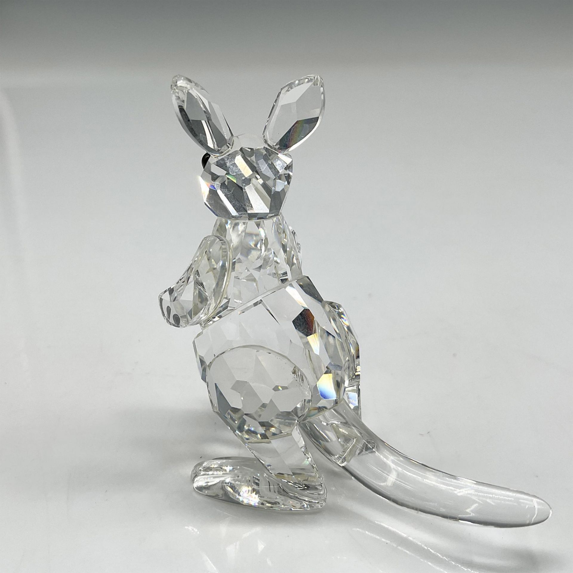 Swarovski Silver Crystal Figurine, Mother Kangaroo + Joey - Image 2 of 4