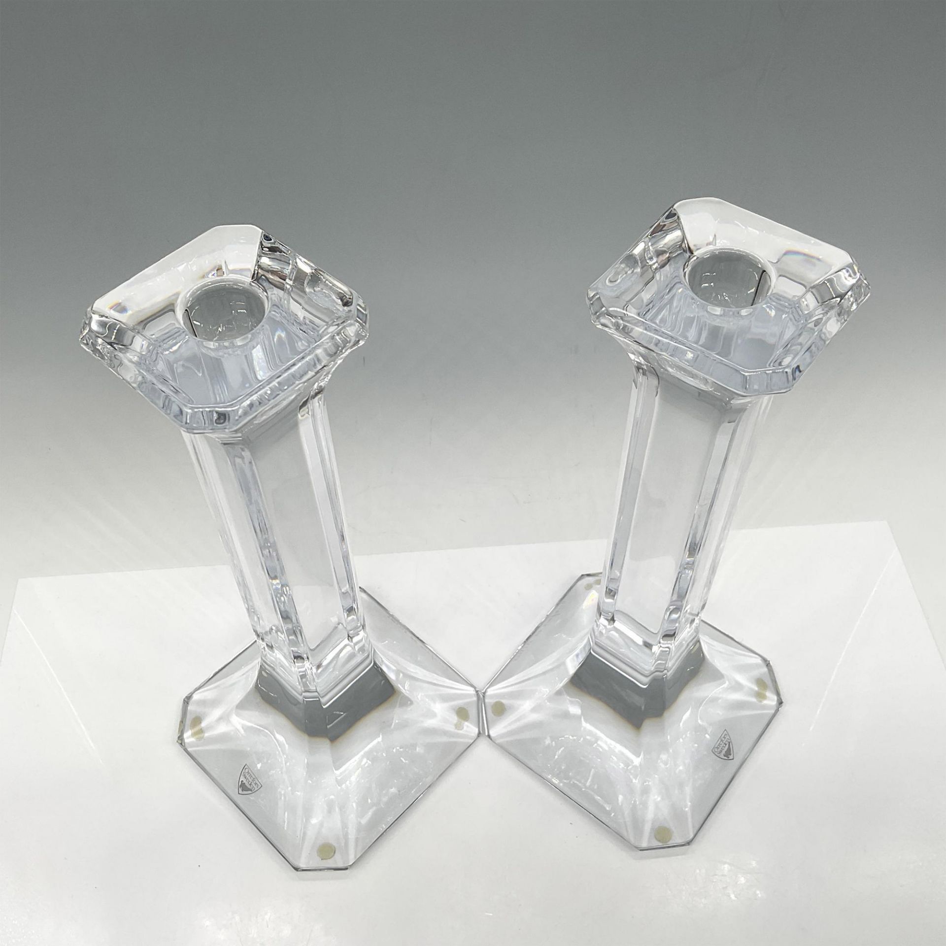 Pair of Orrefors Crystal Candle Holders - Image 3 of 4