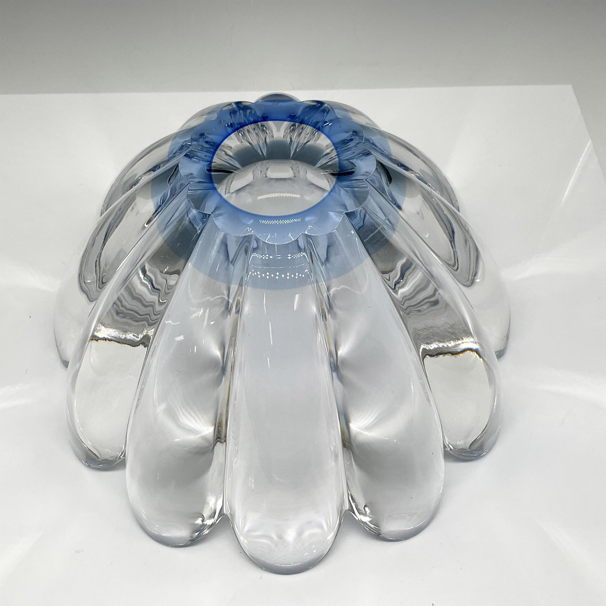 Orrefors Cobalt Crystal Mayflower Bowl - Image 3 of 3