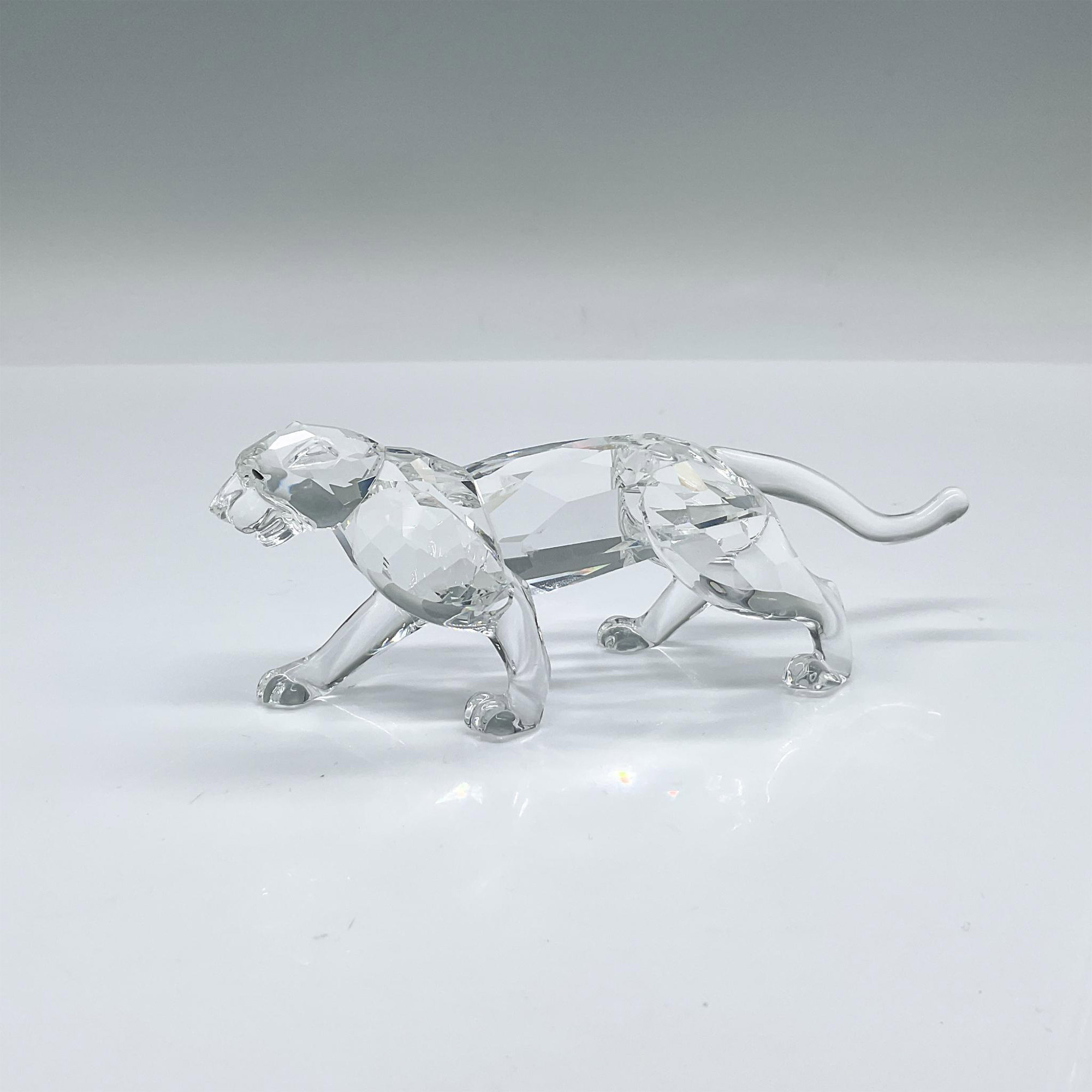 Swarovski Silver Crystal Figurine, Leopard