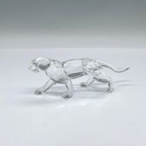 Swarovski Silver Crystal Figurine, Leopard