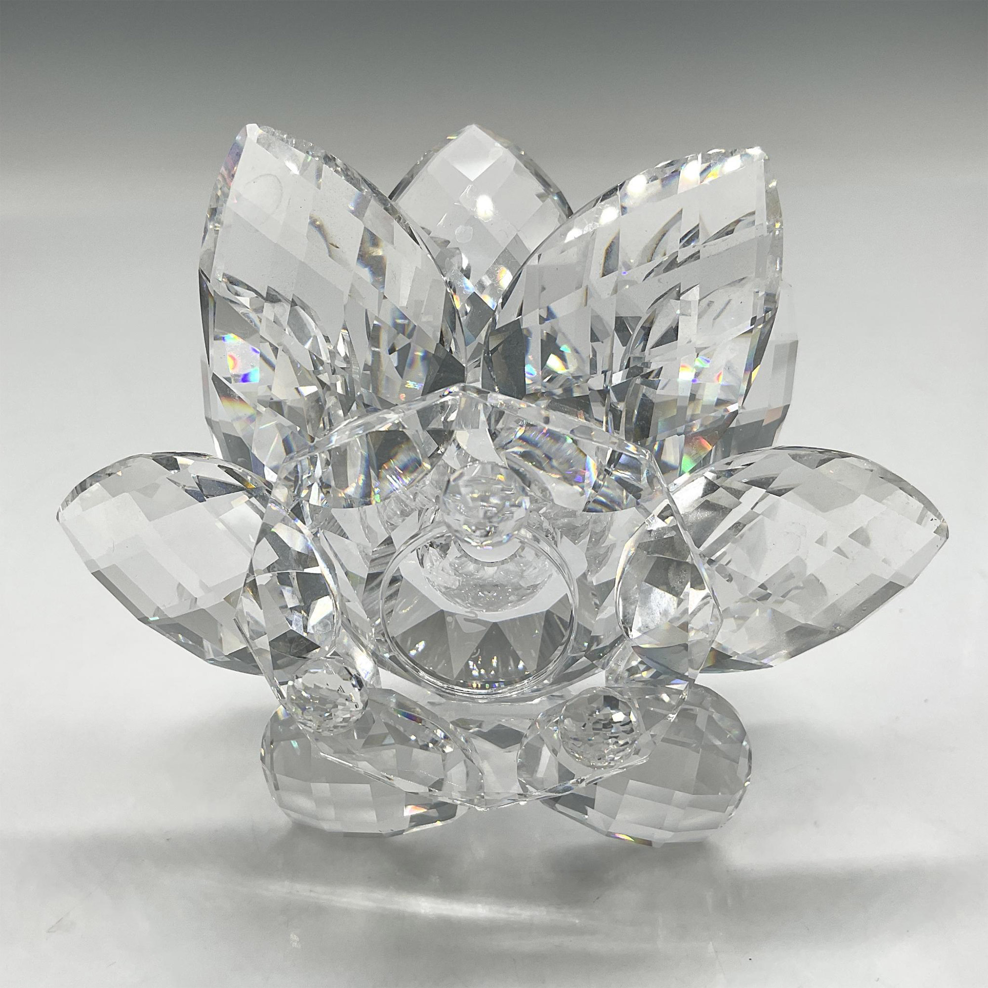 Swarovski Silver Crystal Candleholder, Medium Waterlily - Image 3 of 4