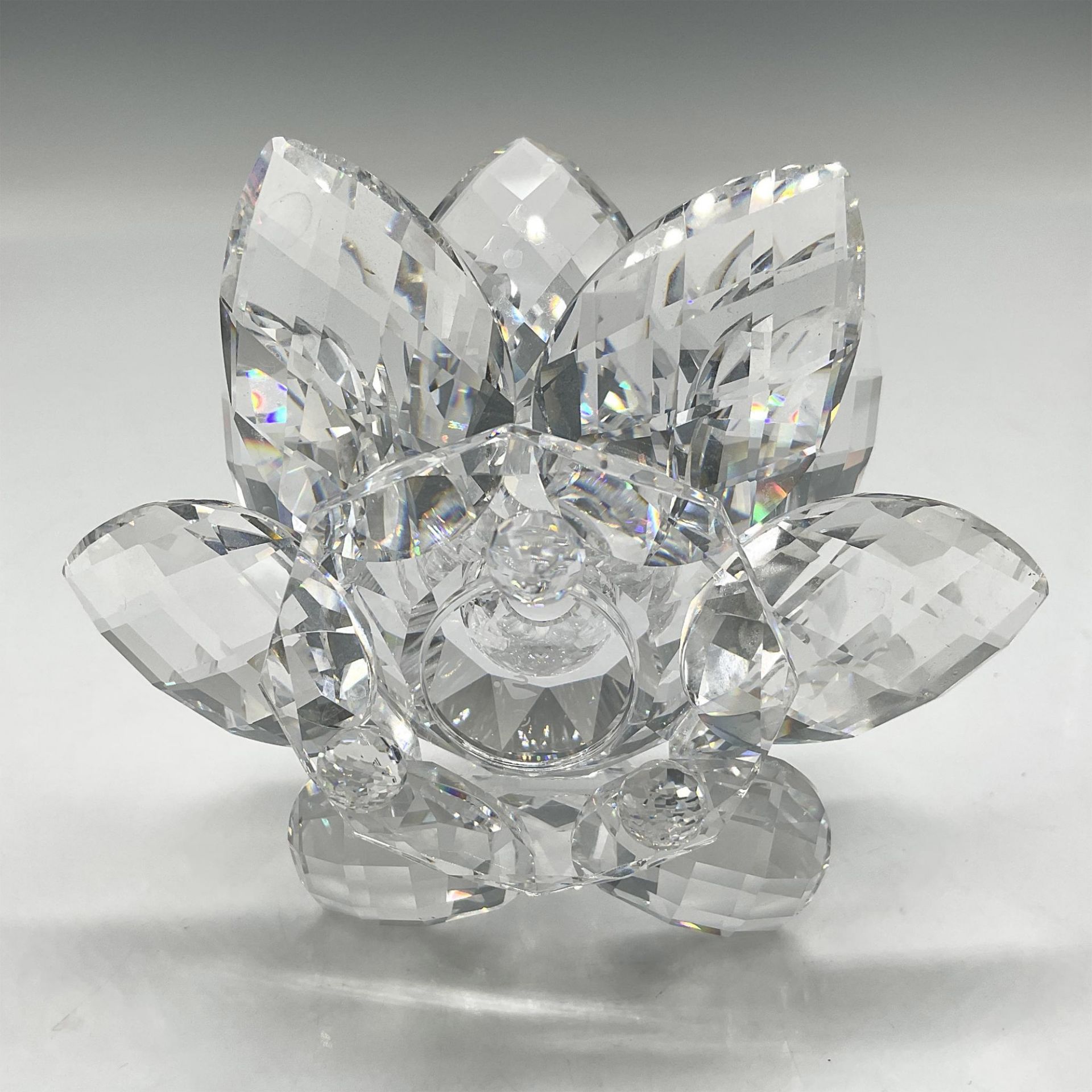 Swarovski Silver Crystal Candleholder, Medium Waterlily - Bild 3 aus 4