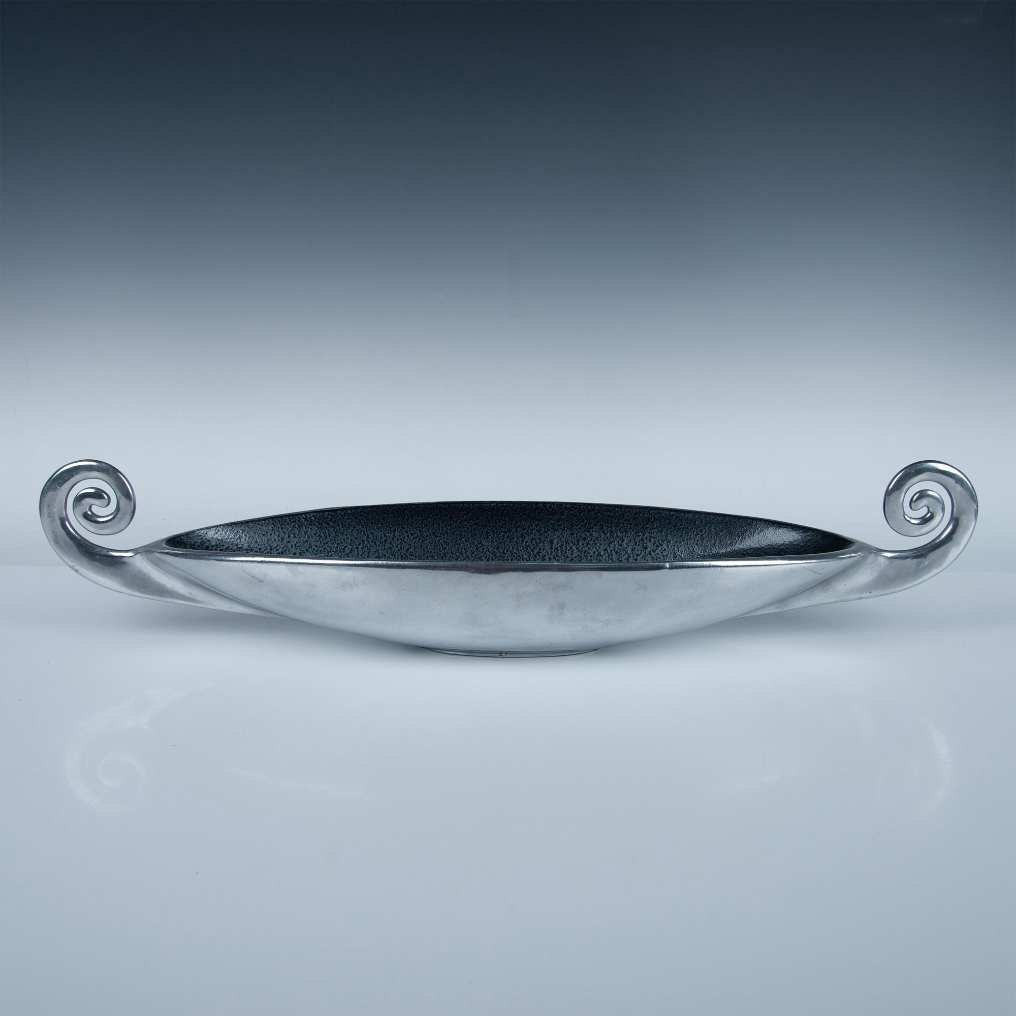Carrol Boyes Aluminum Double Handle Serving Tray, Spirals - Image 3 of 5