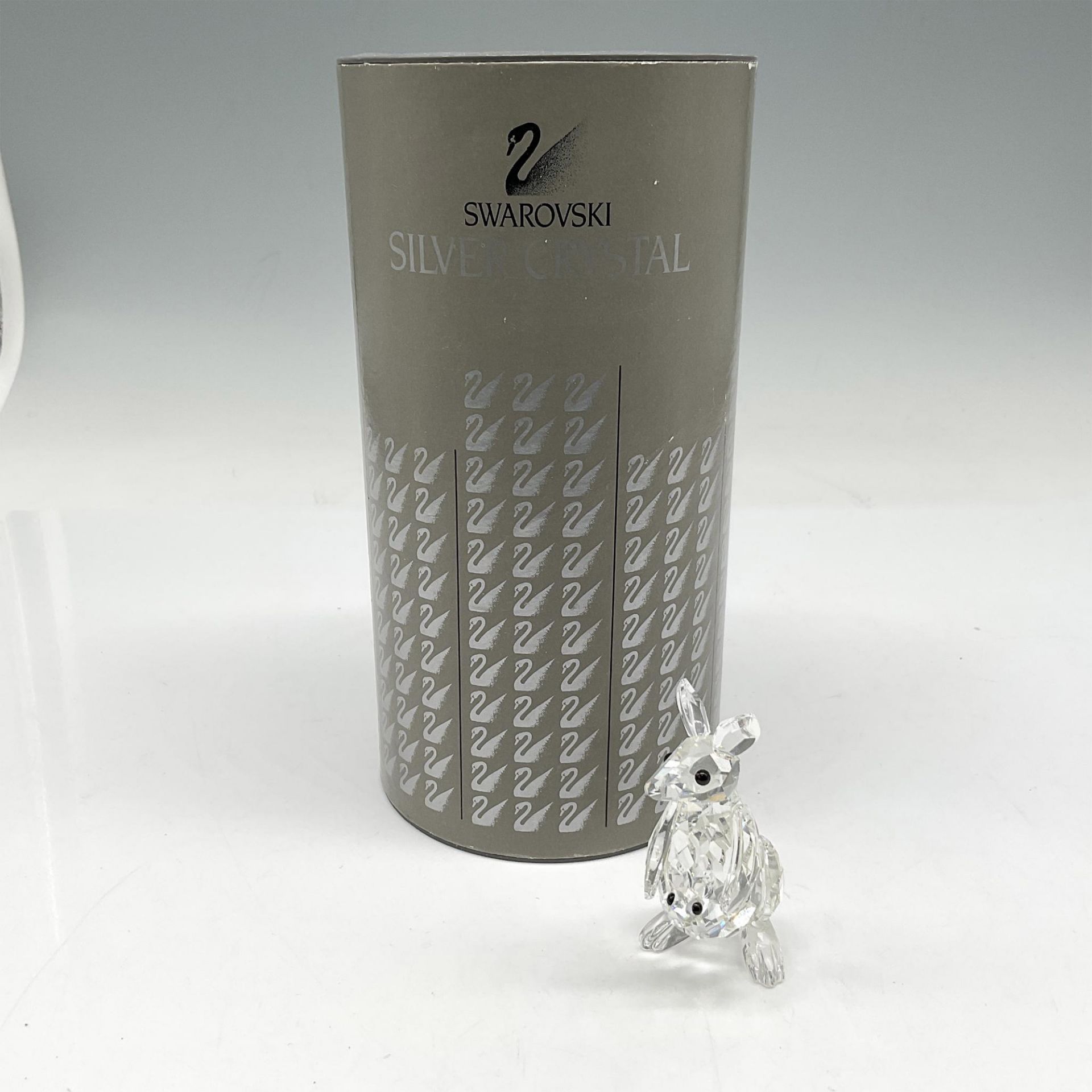 Swarovski Silver Crystal Figurine, Mother Kangaroo + Joey - Image 4 of 4