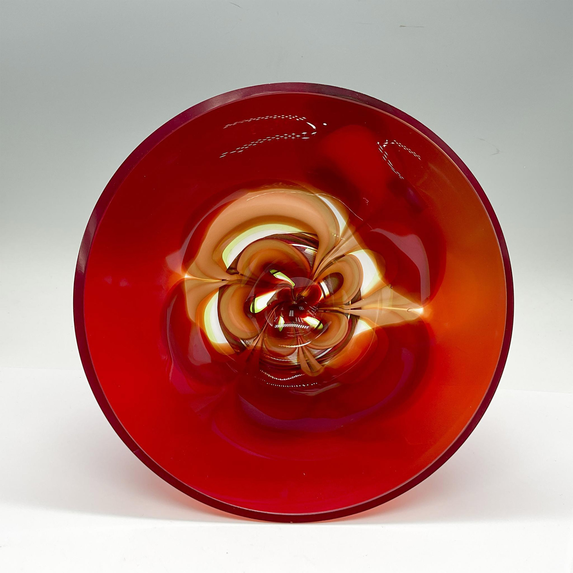 Waterford Red and Amber Glass Vase, Evolution - Image 3 of 4