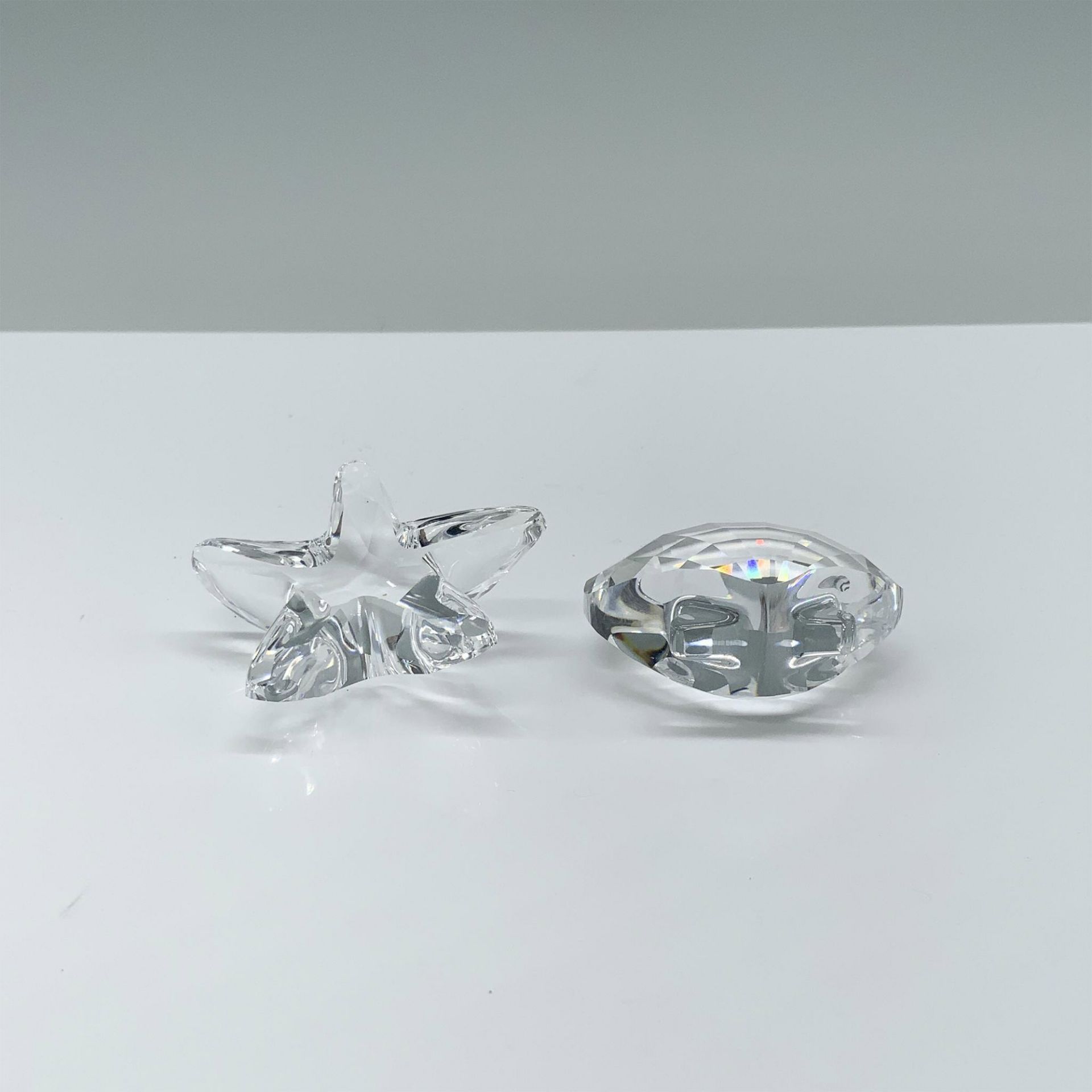 2pc Swarovski Crystal Paperweights, Scallop and Starfish - Bild 3 aus 4