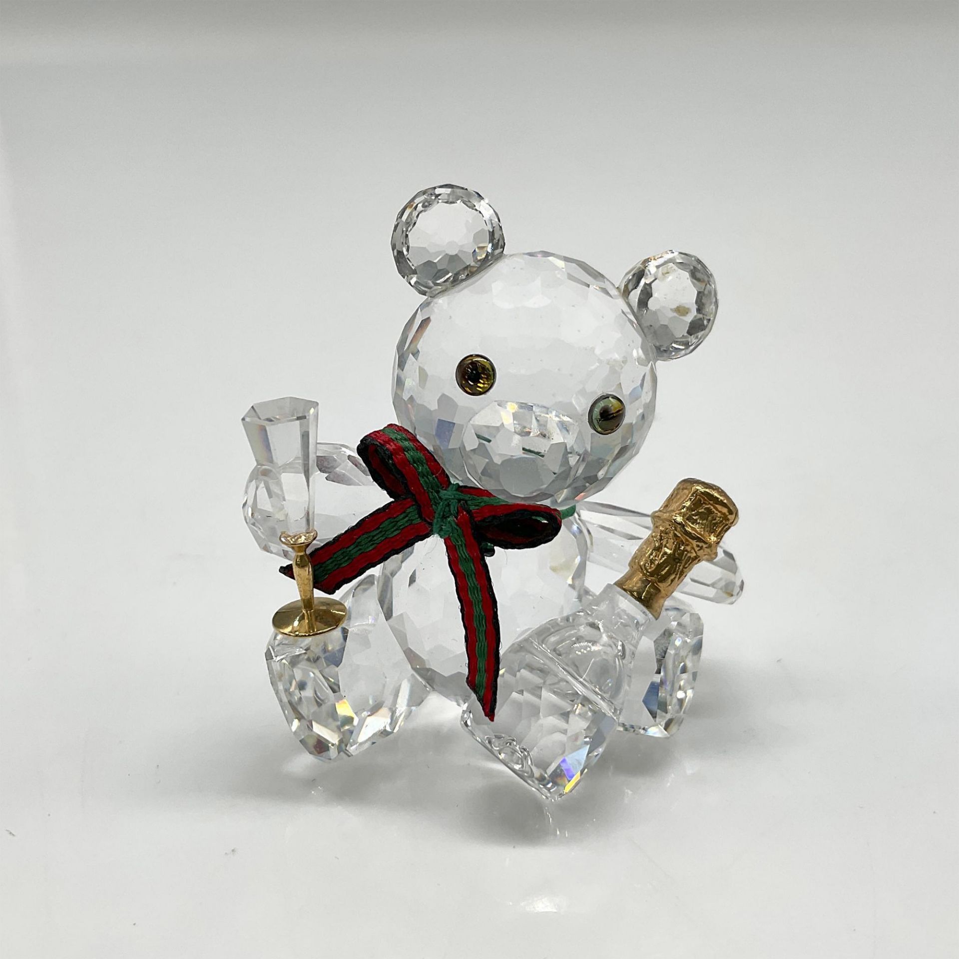 Swarovski Silver Crystal Figurine, Celebration Kris Bear