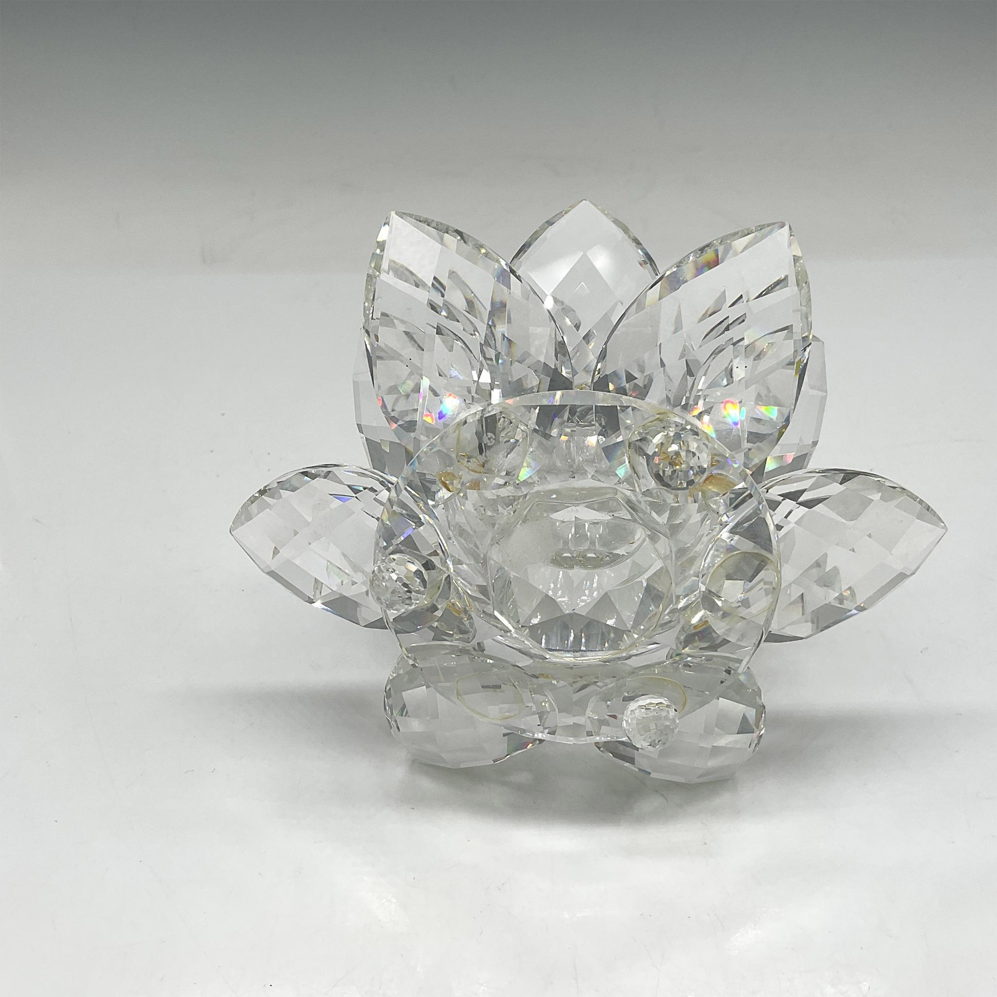 Swarovski Silver Crystal Candleholder, Large Water Lily - Image 3 of 4