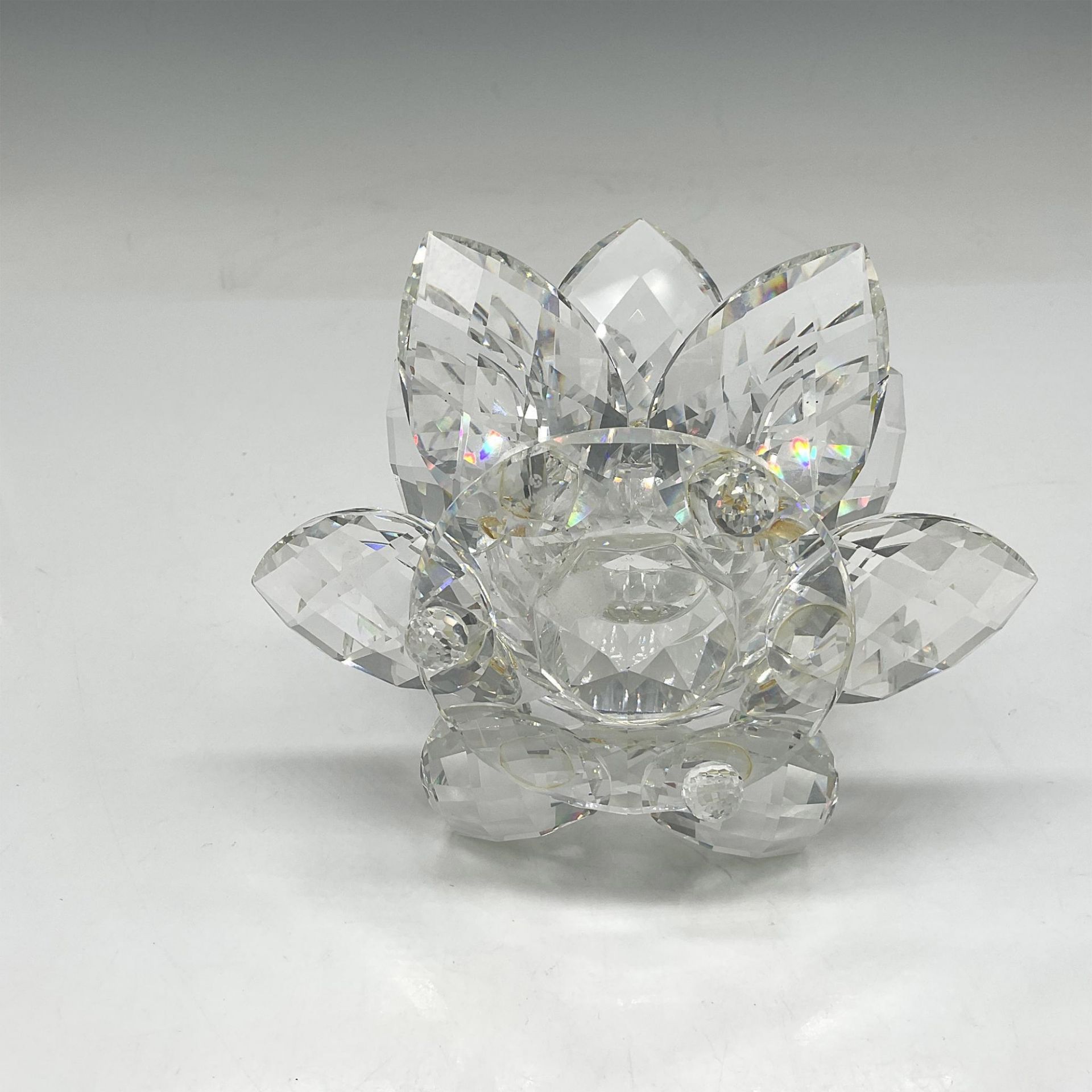 Swarovski Silver Crystal Candleholder, Large Water Lily - Bild 3 aus 4