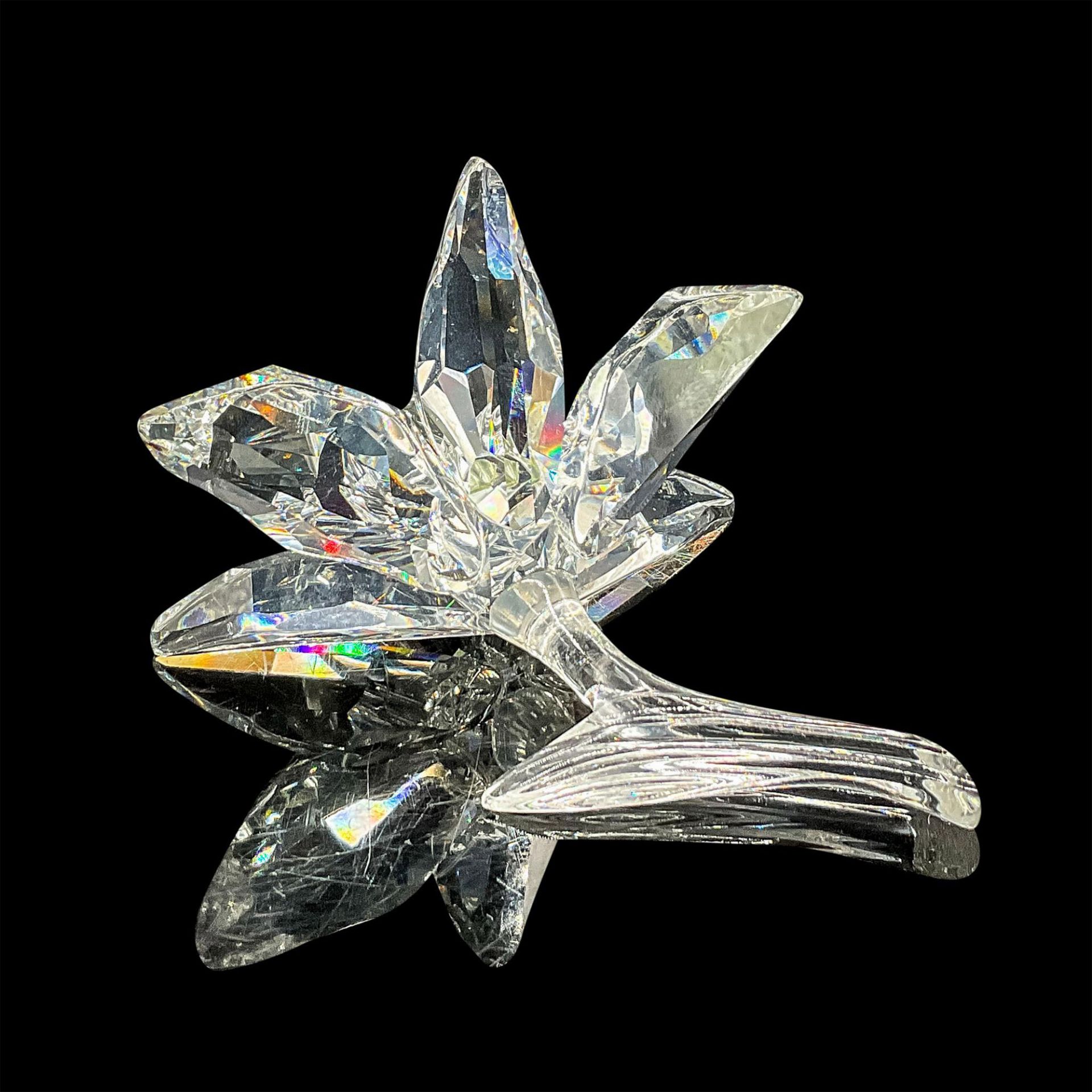Swarovski Silver Crystal Figurine, Orchid Yellow Pistil - Image 2 of 4