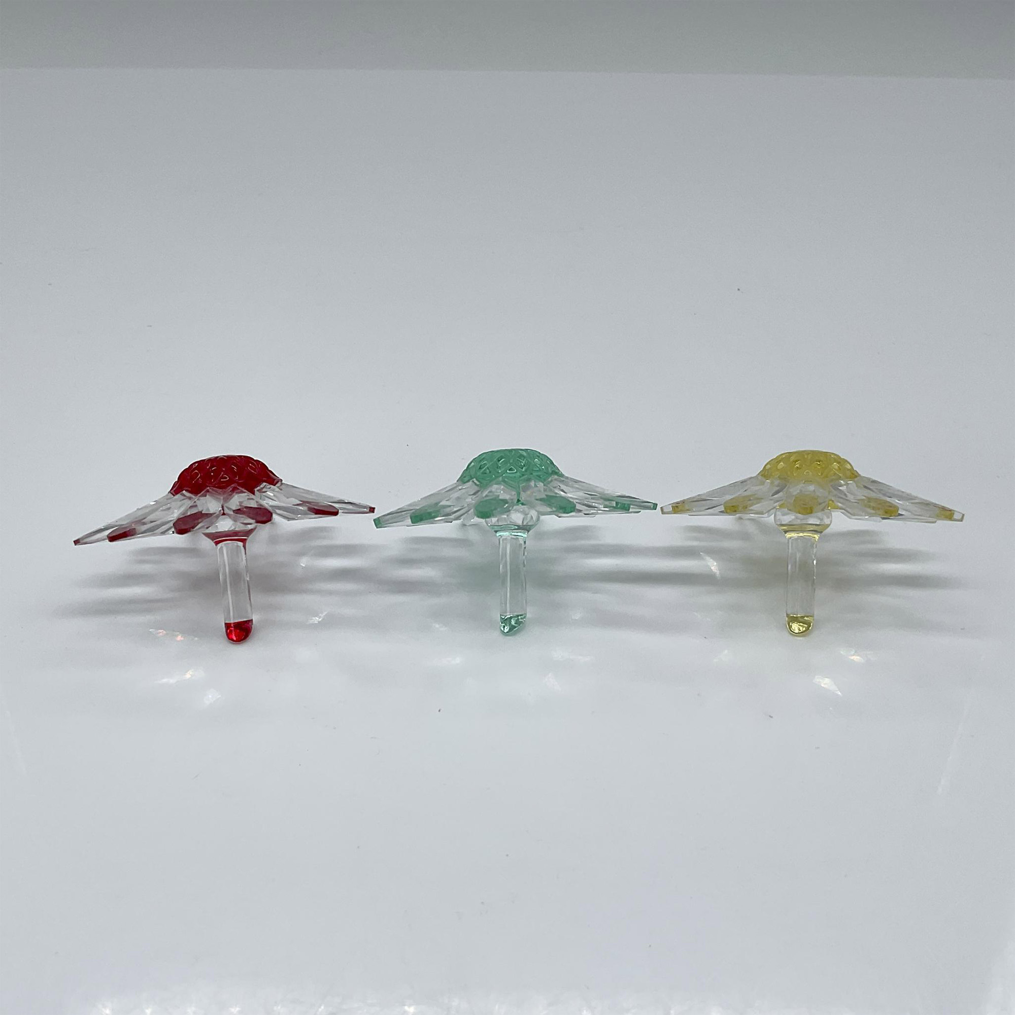 3pc Swarovski Crystal Figurines, Complete Set Marguerites - Image 2 of 4