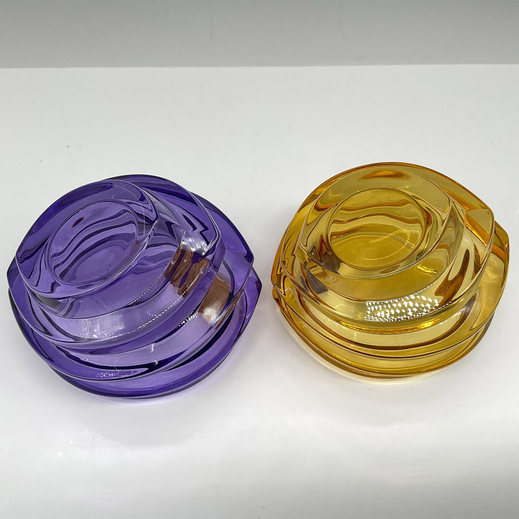 Pair of Orrefors Crystal Eko Votives - Image 4 of 5