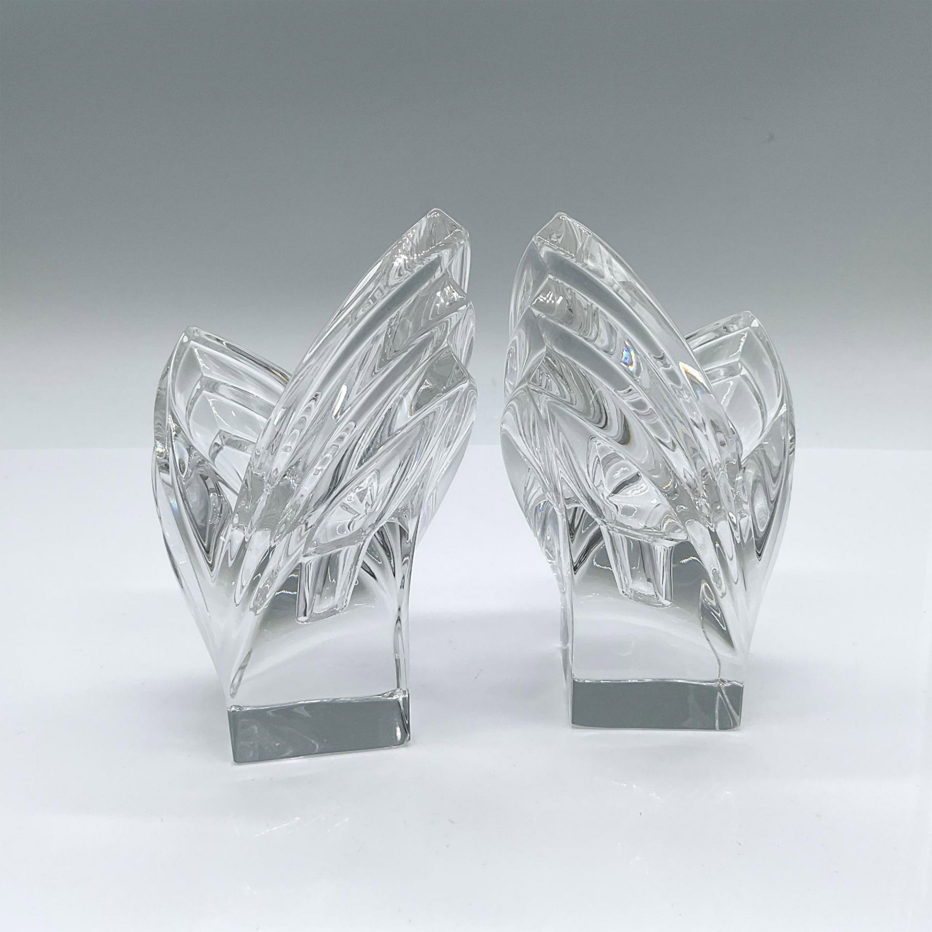 Pair of Mikasa Crystal Candlestick Holders, Deco - Image 3 of 4