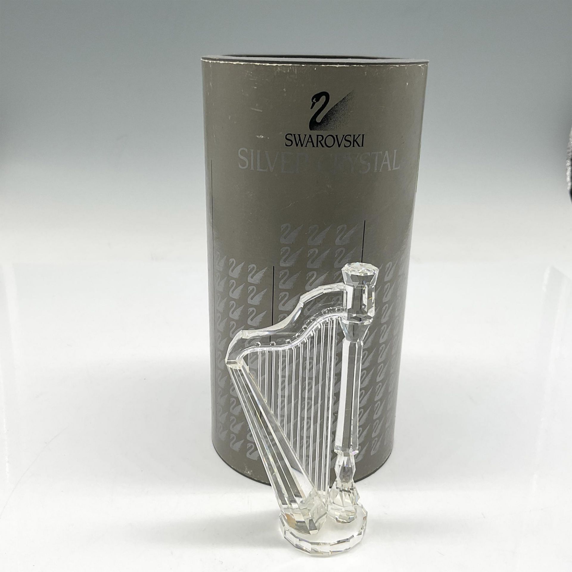 Swarovski Silver Crystal Figurine, Harp - Image 4 of 4