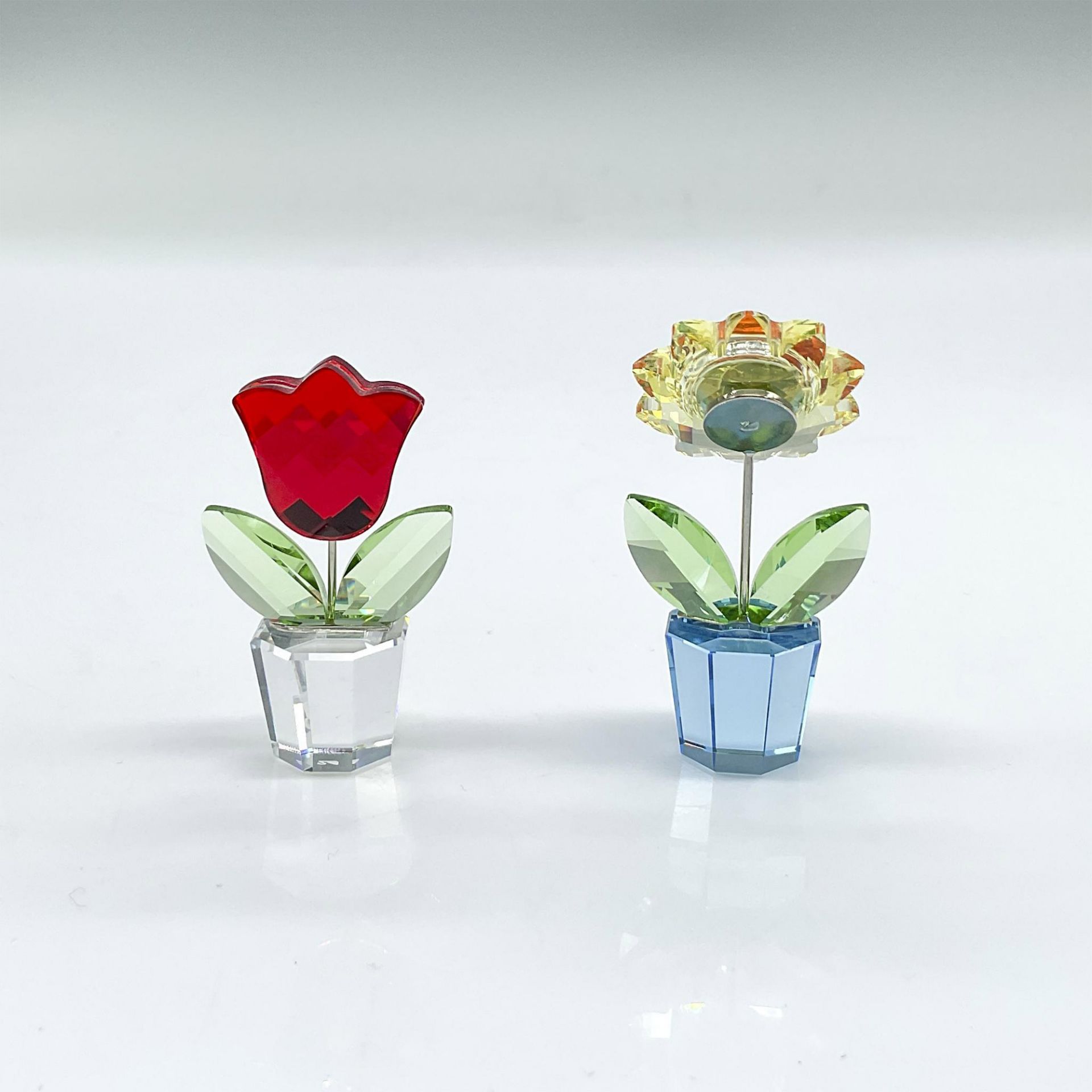 2pc Swarovski Crystal Figurines, Tulip and Sunflower - Bild 2 aus 4